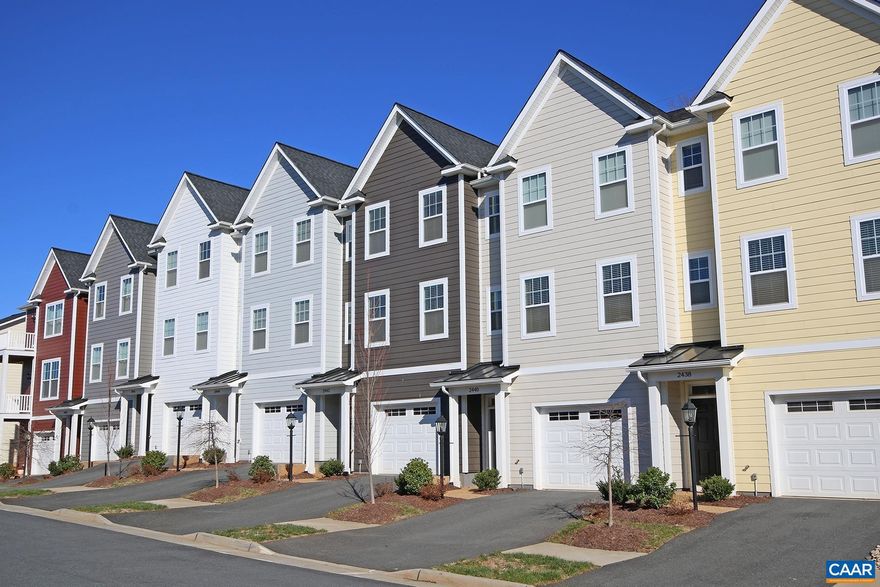 Available May 28th - This 3 bedroom, 2.5 bath Pavilions at Pantops townhome is convenient to the 250 bypass and I-64, shops and restaurants, the Rivanna River Trail, Darden Towe Park, and Sentara Martha Jefferson Hospital. Downtown and UVA Medical Center are less than 4 miles away, and the neighborhood features walkable sidewalks, multiple playgrounds, a basketball court, and ponds stocked with fish.  The 1,484 sqft townhome features a light-filled interior, hardwood and carpeted floors, an open living room, an eat-in kitchen with granite counters and stainless steel appliances, a master bedroom with an attached full bath and walk-in closet, plus two additional bedrooms that share a hall bath. A front-load washer and dryer are located on the bedroom level. The home also offers an attached 2-car tandem garage, and a rear patio.  Rent includes: trash (dumpster) collection, yard maintenance, and HOA fees. Residents must utilize the garage and driveway for parking. A limited amount of marked visitor spaces are located along Winthrop Drive and require a visitor parking tag. Occupancy is limited to no more than 2 unrelated people. No undergrads.