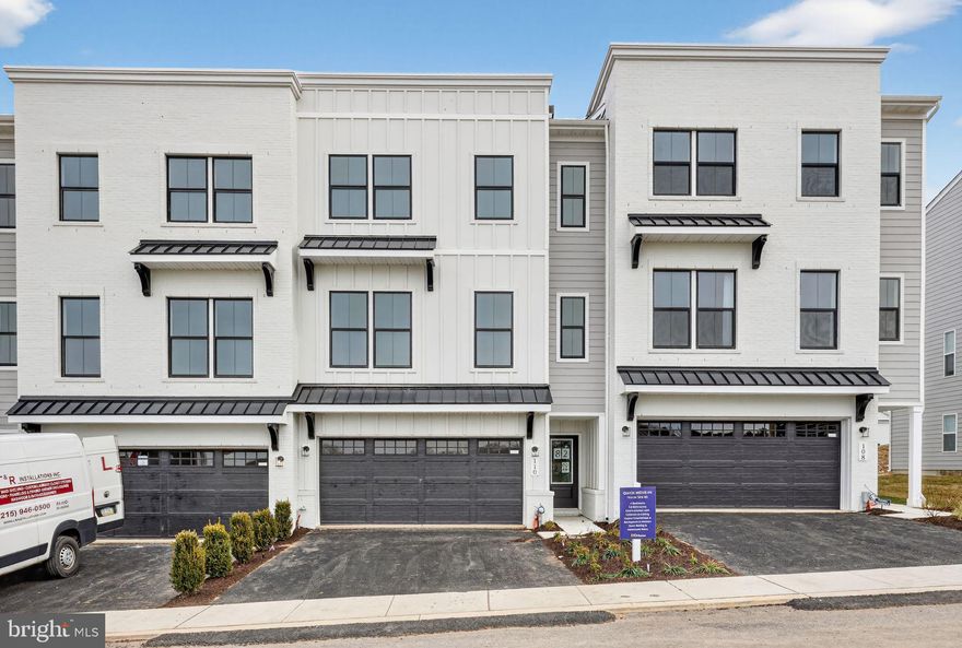 Welcome to 110 Lizabetta Lane located within King of Prussia's River Trail at Valley Forge community!

Timeless in its design and generous in its layout, this 4-bedroom, 3.5-bath  townhome offers a roomy 2-car garage and a pre-planned elevator rough-in for effortless living down the road. The entry level welcomes you with a private guest suite complete with its own full bathroom and direct access to the backyard an ideal retreat for overnight guests or a quiet space to work from home.

The main level makes an immediate impression with its soaring 10' ceilings. The dining area opens directly to an elevated composite deck, creating a natural flow for indoor-outdoor entertaining. The oversized chef’s kitchen showcases soft-closing, ceiling-height cabinetry, quartz countertops, and an island with generous breakfast bar seating.  A walk-in pantry and dedicated coffee bar add both function and luxury, while the premium appliance package includes a gas cooktop with a hood above and a built-in wall oven and microwave. The great room, lined with oversized windows facing west, is perfectly positioned to capture unforgettable sunset views each evening.

Upstairs, the primary suite is situated at the back of the home and includes a  raised ceiling, two walk-in closets and an attached bath with walk-in shower and quartz-topped dual sink vanity. Two additional bedrooms, a full hall bathroom, and laundry room complete the sleeping level of this move-in ready townhome.

Located in the vibrant River Trail at Valley Forge community with direct access to the Schuylkill River W Trail, leading straight to Valley Forge National Park ideal for outdoor enthusiasts and weekend adventurers.  This home is ready for immediate move-in or early 2026, and the community also offers homes you can personalize with move-in timelines extending through Spring/Summer 2026.