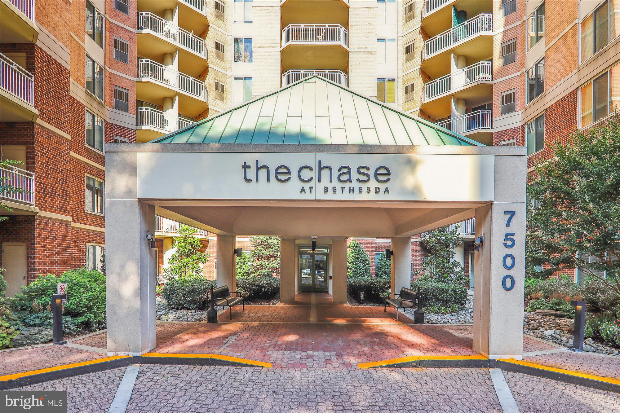 Beautiful 7th-floor residence in the luxury high-rise The Chase at Bethesda, offering fabulous views of the Downtown skyline. This sun-filled 2-bedroom, 2-bath corner unit boasts a spacious wrap-around balcony and an exceptional layout, with gleaming wood floors in the main living areas, custom blinds, and abundant closet space. The inviting foyer features a coat closet and space for bench seating.
The kitchen is appointed with rich granite counters, stainless steel appliances—including a double oven with exhaust hood and a French door refrigerator—and handsome wood cabinetry with soft-close drawers. A generous dining area, ideal for entertaining, opens to the light-filled living room, which offers stunning views and balcony access.
The primary suite includes three closets, a large picture window, and an en-suite bath. The second bedroom has a wall closet and excellent natural light. A second full bath and a stackable Samsung washer and dryer complete the unit. Two garage parking spaces are included.
Located in the heart of Downtown Bethesda, The Chase is just steps to the Metro, surrounded by premier shopping, dining, grocery stores, recreational trails, and more. Building amenities include an outdoor swimming pool with hot tub, two lit tennis courts, a grilling area, 24-hour concierge, a community library/workstation, and security—all in a pet-friendly setting.