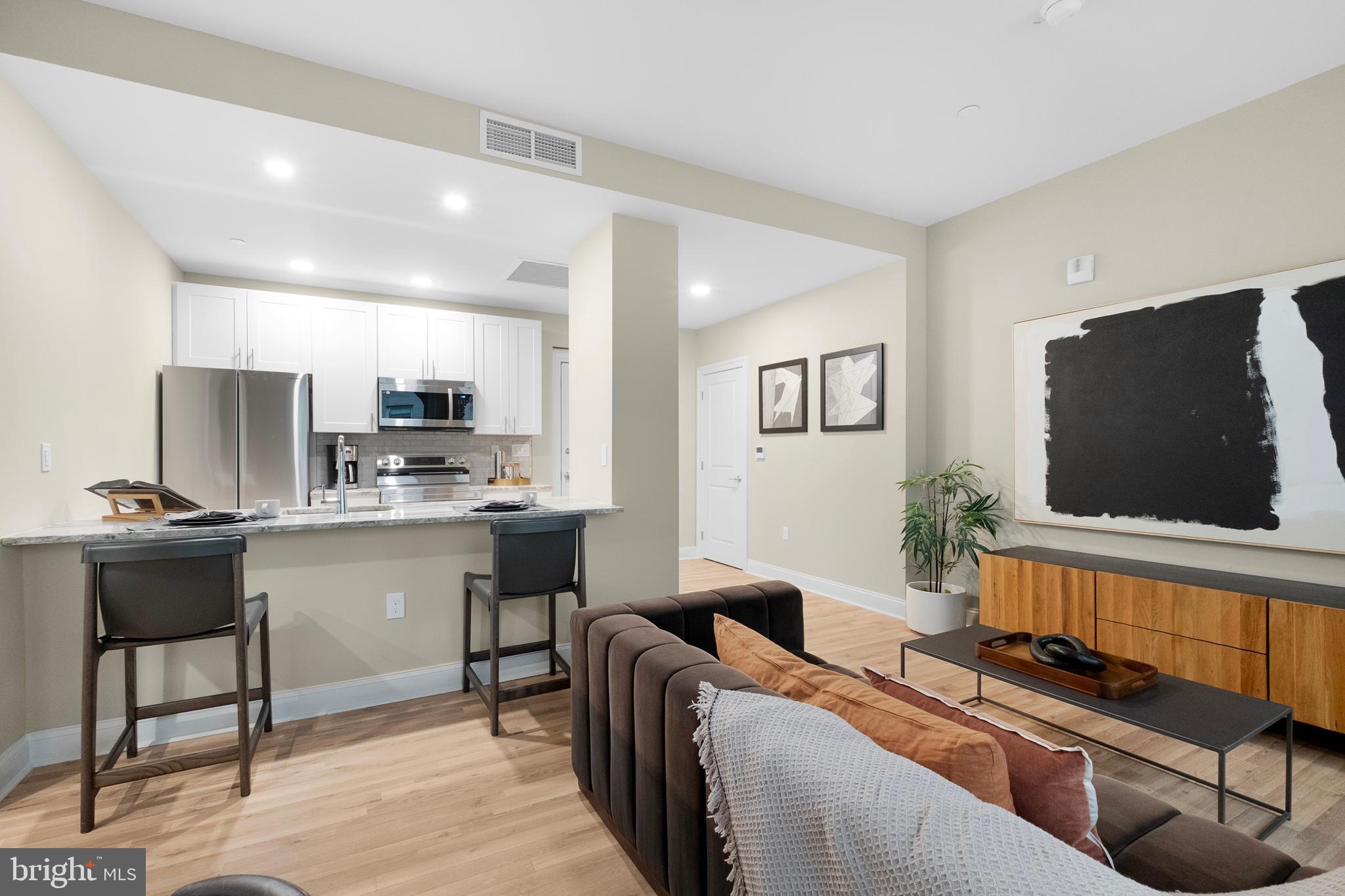 FOR A LIMITED TIME: On a 13 month lease get one month of free rent!!! $1000 move in credit on an 18-month lease. Some restrictions apply, and this may not apply to all units. Welcome to 1420 Chestnut Street, a boutique residential building located in the heart of Center City. This thoughtfully designed one-bedroom, one-bath apartment is stylish, bright, and right in the middle of all the action. It is ideal for professionals, students, or anyone looking to enjoy the convenience of urban living. Step into a sunlit living space where oversized windows bathe the room in natural light, creating an inviting ambiance for both relaxation and entertaining. The apartment features a modern kitchen with granite countertops, stainless-steel appliances, and a BREAKFAST BAR. The bedroom offers ample closet space. The full bathroom is finished with durable tile and clean, modern fixtures.
Residents benefit from access to a fully equipped fitness center and a welcoming lounge space, where you can kick back, catch up on work, or hang out with neighbors. The location is unbeatable—just a short walk to JEFFERSON AND PENNSYLVANIA HOSPITALS, Rittenhouse Square, and many of Philadelphia’s top restaurants, shops, and cultural institutions. WITH A WALKING SCORE OF 100, this apartment offers the ultimate convenience in one of the city’s most desirable neighborhoods. Please note: Photos shown are of various model units. Actual finishes and layout may vary. Pricing and availability are subject to change.