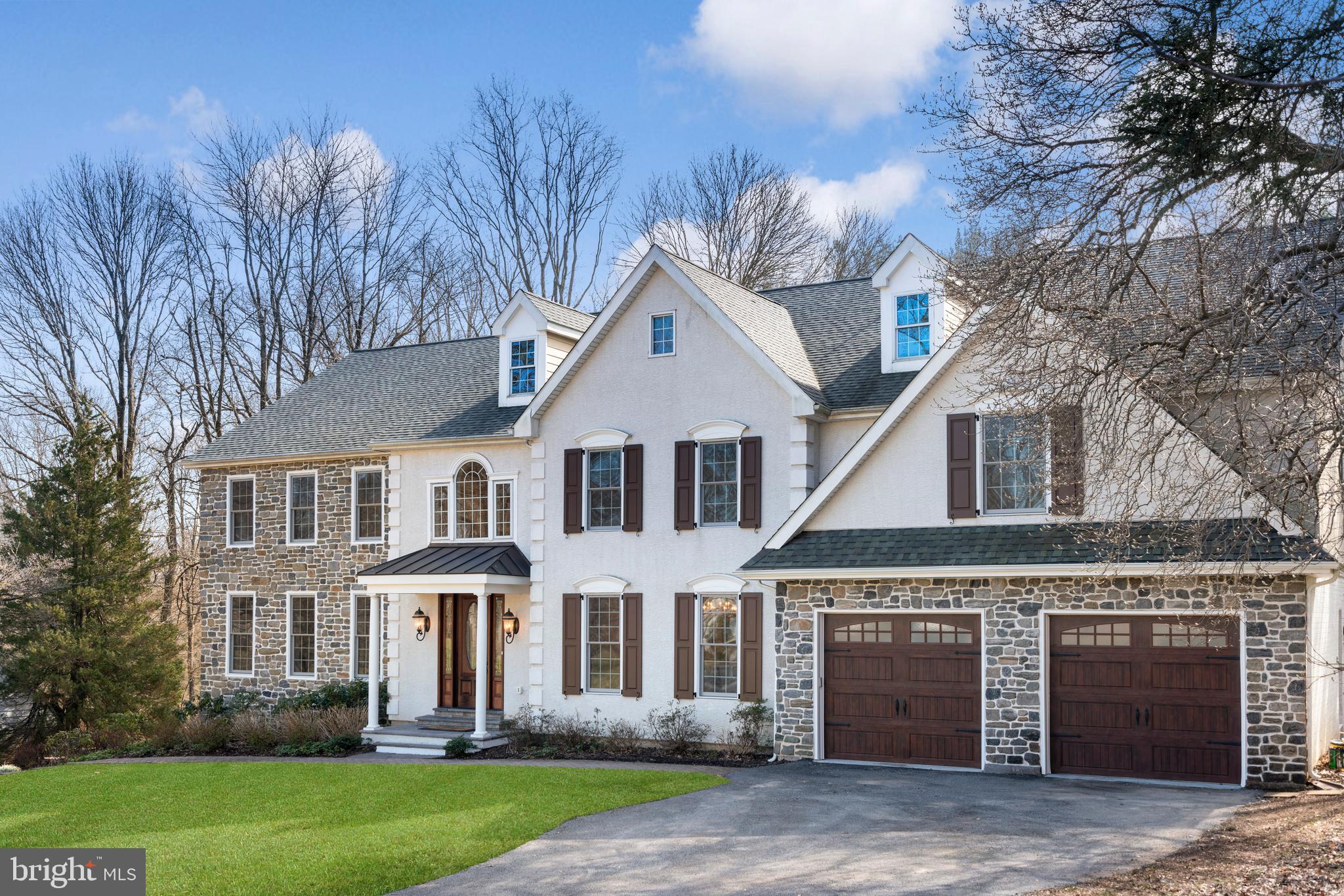 This custom designed manor home has been built with the finest materials, craftsmanship and attention to detail. The ultimate in luxury and design this very special home is highlighted by a state-of-the-art chef s kitchen, and butler s pantry. The elegant floorplan features a two-story foyer enhanced by a gracious, turned wood staircase. Tastefully appointed, the living room is accented by coffered ceilings and large gas fireplace. The gourmet kitchen with large eating area provides easy access to the expansive rear property. The kitchen showcases oversized countertops with breakfast bar, a state-of-the-art 6-burner range, built-in refrigerator, stainless dishwasher and walk-in pantry . And not to be missed, an elegant first floor office with custom built-ins and mudroom with built-in cubbies. The luxurious master suite features an elegant marble bath with soaking tub, oversized seamless glass shower and his and hers large, custom-fitted walk-in closet. The second floor has four additional en-suite bedrooms, large laundry room with sink. The walk-out lower level is partially-finished with a half bath and provides ample, natural sunlight.Tree-lined rear property with elegant stone patio provides the perfect setting for outdoor gatherings. Located on a quiet cul-de-sac street yet convenient to all major roadways in the award-winning Lower Merion School district!