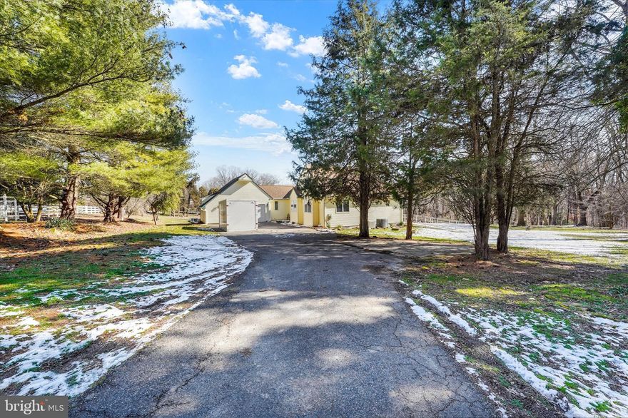 SELL---Seller Ready to Go South---Offering Paid Closing Costs .  vCustom Built Home sited on over 7 Acres Backing to Woods.  Private and Separate Access from Road to the Pastures makes it easy for Moving Horse Trailers, RVs and Toys!   Deer and Turkey on the Property.   Wonderfully Built with 50 Year Ark Roof and Anderson Windows and Full Height Basement Walls.  Main Level has 3 Bedrooms and Master Bedroom has Master Bath.  Country Style Kitchen Leads to Formal Dining Room and Spacious Family Room with Bay Window Overlooking the Yard and Woods.  Family Room with Wood Stove.  2 More Bedrooms on the Main Level.  Upper Level has Jumbo Space for Recreation/Game Room and 4th Bedroom.  Basement is Jumbo Size and Ready for Rooms.  Sliders to Large Yard.  Oversize Garage.   Metal Building (32 x 24) with 24 x 10 Garage Style Storage and 24 x 23 Run-In Shed.  Invisible Dog Fence with Collars and Underground Purified Water Garden Irrigation System are just a few of the Perks with this Great Home.  Property is used for Hunting---Deer and Turkeys.  Property is in Forest Conservation which allows for Lower Taxes.  Buyer to Assume Conservation Plan or Pay any Requisite Taxes.  Property has 2 Ramps for Wheelchair Accessibility.  Whole House Water Treatment--Purification System for PERFECT Water.   PLEASE Do Not Drive Down Long Drive to Look....SELLER has Puppy Dogs that Roam the Property....PLEASE Make an Appointment.