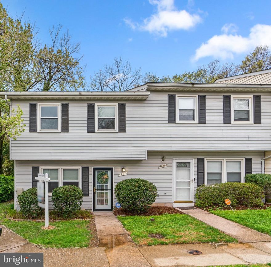 *** Multiple offers in hand. Seller has requested a deadline for Highest and Best offers to be submitted by Sunday evening at 8pm. Seller reserves the right to accept an offer at any time*****Welcome home to 221 Christos Ct. This nicely updated end of group townhome in  the Ferndale neighborhood of Glen Burnie is ready for you to move right in. The open living room / dining room floor plan allows you to entertain and enjoy all the goings on with the eat in kitchen just off the dining room. A breakfast bar gives extra prep space and there is room for a table and chairs that overlook the back deck  through the slider.  There is a new, roomy shed for extra storage in the backyard as well. The laundry area is tucked in the corner of the kitchen for convenience as well. There is a half bath on the main floor. Updated flooring throughout the main floor. The second floor boasts 3 bedrooms, including a primary bedroom with an ensuite full bath and new carpet. It is a commuters dream, with the airport right around the corner as well as easy access to 95, 695,and 295.  When you get home, you have 2 assigned parking spots!***Updates include Pergo Floors(2015),Water Heater (2015)New shed(2015)New Windows(2015)New Roof(2016)New Stove(2021)New front Doors(2024)New Refrigerator and Dishwasher(2025)New Carpet in Primary Bedroom(2025) Fresh Paint(2025)****