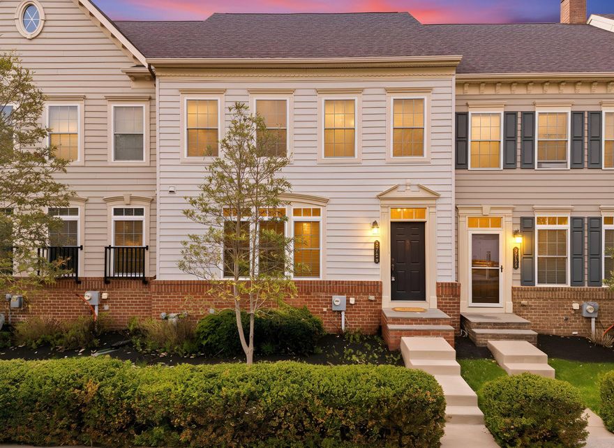 REFRESHED AND READY for the next lucky owners of this fantastic townhouse located in The Overlook at Carriage Hill!  Beautifully refinished wood floors greet you at this 4 bedroom, 3.5 bathroom home, located so close to shopping, museums, Hanusey Park, and major transportation options.  Your lifestyle can get an upgrade as soon as you unpack your bags!  The floorplan is maximized with extra space, highlighted by both a finished third floor and finished basement.  Special features include hardwood flooring, 9’ ceilings on every level, gourmet kitchen with 42-inch cabinets, granite countertops, stainless steel appliances, 4-burner gas cooktop, wall oven plus microwave, kitchen island with storage, and pantry.  The breakfast room off the kitchen has  French doors with transom windows that lead to a composite deck outback. The living room and dining room are contiguous and can be reimagined into a larger living space, living + play space... the choice is yours.   The second floor features a fantastic primary suite with private bathroom and sizable walk-in closet. Two additional bedrooms, a hall bathroom and laundry room complete the second floor.  Extra space awaits on the third floor, where you will find the 4th bedroom suite with full bathroom and private balcony. The lower level basement adds even more finished living space with a large open room, an office with privacy doors, and plumbing in place for a bathroom.  A one car garage plus two car driveway parking is accessible through the private drive behind the home.  Walk to Hanusey Park to enjoy 48 acres with two baseball fields (one 90' baseball and one 60' softball/baseball field), two soccer fields (all-purpose field), three basketball courts, lighted fields, batting cage, pavilion, extensive walking trail around all the athletic fields, community Building with public restrooms, tot lot, with approximately 24 acres of wooded parkland.  NEW water heater and sump pump.  Your upgraded living style awaits!