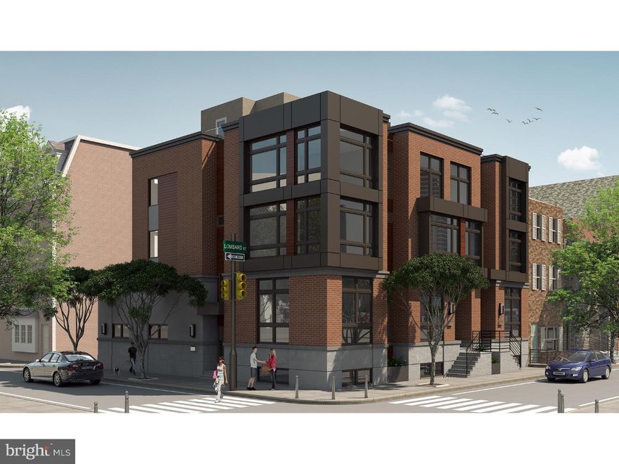 Modern luxury and timeless elegance strike a perfect balance in this new construction townhome with 2 car parking. One of three currently under construction and scheduled for completion in mid-2016, this  unit will include a variety of desirable features throughout, including rich hardwood flooring,  high ceilings, recessed lighting, dual zone HVAC, video intercom and home automation system, installed security system, optional elevator and more. The home immediately welcomes all with its lovely foyer, conveniently located powder room, interior access to the 2 car garage, and an impressive living room with in-ceiling speakers, video intercom monitor and gas fireplace. A short trip upstairs leads you to the spacious dining area and sleek, modern kitchen, featuring top of the line stainless steel appliances, your choice in granite or quartz counters, custom cabinetry with under-cabinet lighting, in-ceiling speakers and tiled backsplash. The kitchen also includes a spacious deck- just the spot for entertaining family and friends, or lounging on sunny days. Discover the third floor ensuite bedrooms, both of which include walk-in closets and luxurious, full tiled bathrooms. The third floor also includes a linen closet and laundry room with custom cabinetry for your comfort and convenience.  The fourth floor master suite is also a sight to behold, with its 2 walk in closets, recessed lighting, in-ceiling speakers, video intercom monitor and alarm keypad, not to mention the stunning master bath with granite or quartz dual vanity, private water closet, custom tiled shower with dual showerheads, ceiling and handheld showerheads with body sprays, all within a frameless glass enclosure. Be sure to stop by the stunning fiberglass roofdeck, complete with a gas line, granite or quartz counters and stainless steel beverage center. For those who need extra space for their dream media room or home office, the finished basement is exactly what you are looking for, with a finished media room space, guest suite that can easily be converted into a home office with full, tiled bath. Located in one of Philadelphia's most notable neighborhoods and with a tax abatement pending, this is one you don't want to miss. For more information, please visit 22ndandLombard . com