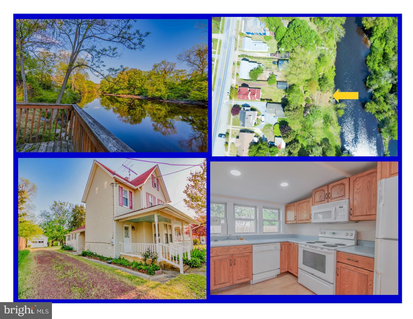 AMAZING WATERFRONT IN TOWN Millington! Beautiful views of the Chester River and wildlife; sundeck, terrace complete with curtains, BBQ, & sink for cooking and cleaning fish. Roomy home featuring 4 bedrooms & 2 baths, spacious eat-in kitchen, formal dining area and living room and front porch to sit and enjoy the town's people go by!