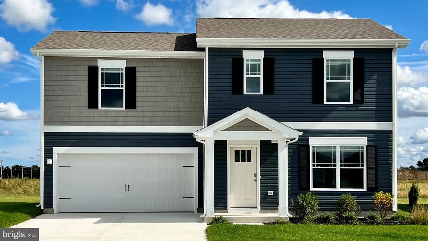 Discover 376 Robbins Farm Road, a new home located in the Blackwater Landing community of Cambridge, MD. This two-story, move-in-ready home features 1,510 square feet of living space, four bedrooms, two-and-a-half bathrooms, and a two-car garage. You’re welcomed into the bright, spacious family room that flows nicely into the eat-in kitchen with classic white cabinetry, highlighting a peninsula island with granite countertops and a sliding glass door for easy access to the spacious backyard. The first floor also offers a powder room, coat closet, and kitchen pantry. The open concept ensures you’ll never be far from the action! Upstairs you’ll find the four bedrooms including a roomy owner’s suite with a walk-in closet and private bath. In addition, the laundry room is also conveniently located on the second floor. This home comes complete with stainless steel kitchen appliances, a washer and dryer, a white window treatment package, and the exclusive America’s smart home® package. Pictures, photographs, colors, features, and sizes are for illustration purposes only and will vary from the homes as built.