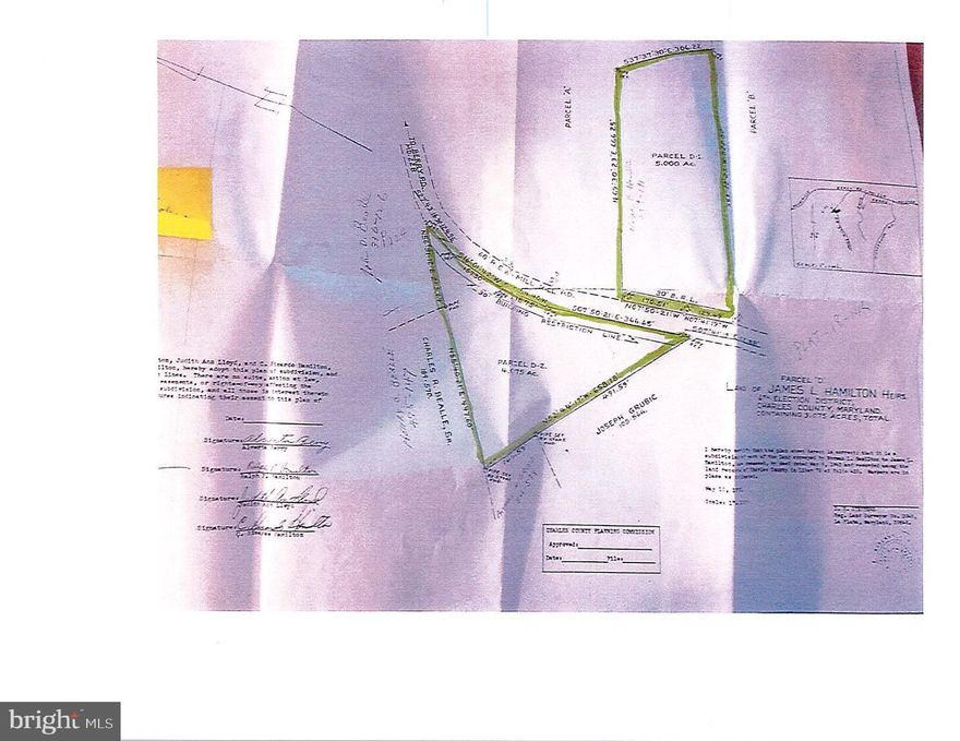 The property is divided by Mill Hill Road into 2 parcels (4.075 Ac) and (5 Ac). It can be sold together or each parcel can be purchased independent of the other. It is two building sites.  With sewer allocation it can have public sewer.  Checking to see if it can also be built on with a perc. These large home sites are perfect for your own farm, estate, horses and commuting ,( Just off Berry Road with easy access to Rt. 210).
