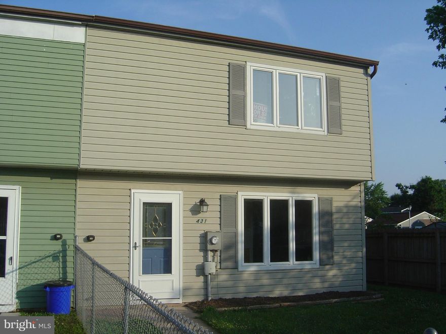 Great starter home! Recently remodeled end of group 3 BR  1 1/2 Bath  Townhouse w/fenced yard.  All new windows/doors, kitchen, bathrooms, carpet / laminate /  vinyl floors. Exterior vinyl siding. Close to shopping and dining. Easy commute to Baltimore or Frederick.  Owner is a Realtor