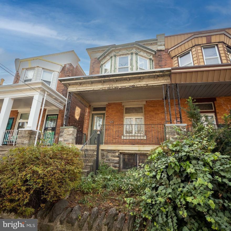 Welcome to 5110 Greene St, a charming twin nestled in the heart of Germantown awaiting your vision to restore this home to its original glory. This spacious 1,734 square foot home offers a perfect blend of classic architectural elements and an open floor plan. With four generously sized bedrooms and 1.5 bathrooms, this residence is ideal for those seeking ample space and functionality.

As you step inside, you'll be greeted by the warmth of hardwood floors with inlay that flow seamlessly throughout the home. The high ceilings and original moldings exude charm, while built-ins provide both style and storage solutions. The living area features a decorative fireplace, creating a cozy ambiance perfect for relaxation and gatherings.

The kitchen and dining areas can be designed for both everyday living and entertaining, offering plenty of room to cook and dine. A full basement provides additional storage or potential for customization to suit your needs.

Located in a vibrant neighborhood, 5110 Greene St offers a unique opportunity to own a piece of Philadelphia's architectural charm. Whether you're looking to enjoy the local amenities or simply relax in your own space, this home is ready for you to bring your vision and your contractor to bring your dream to life.