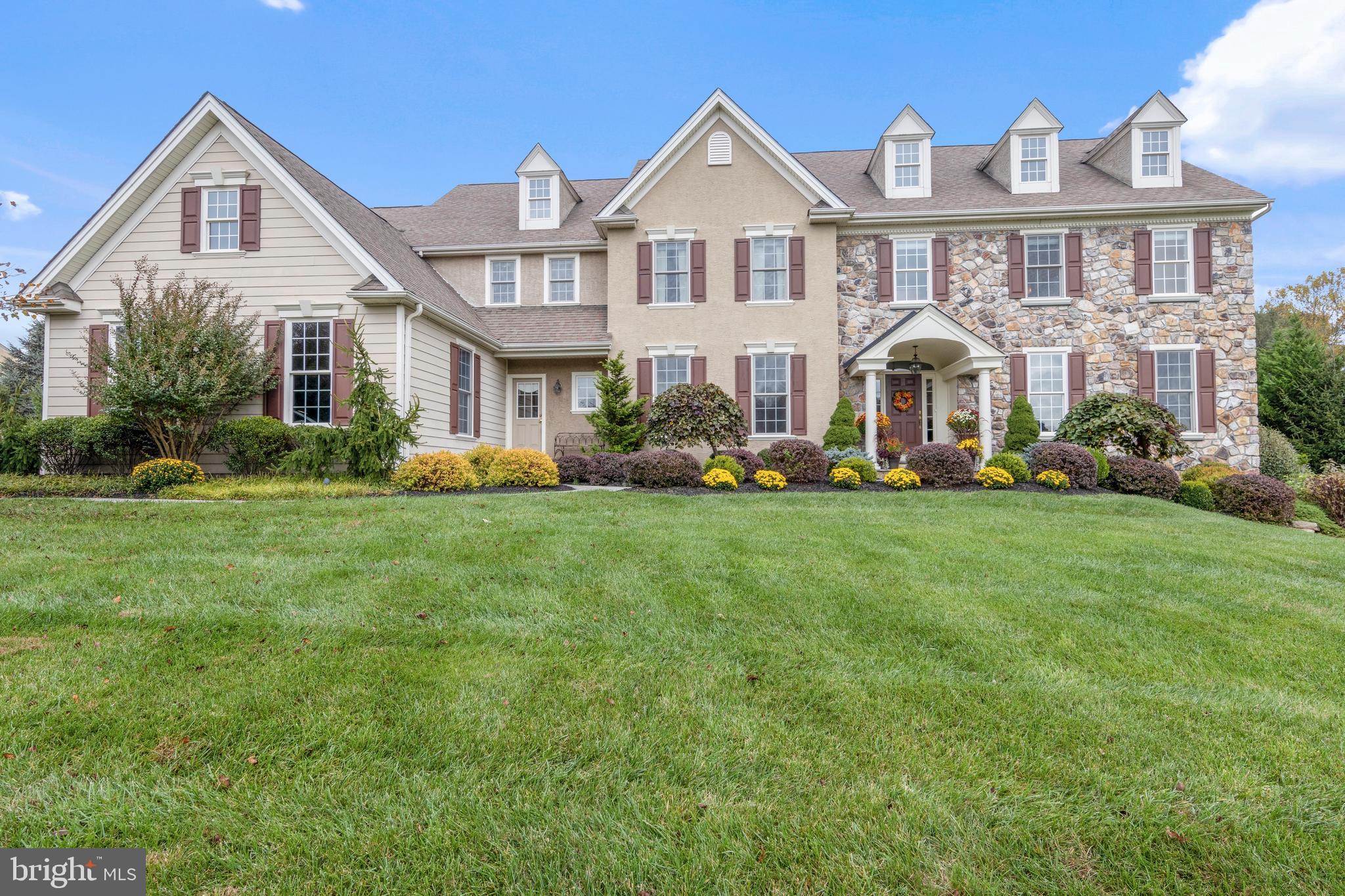 Fabulous Resort Style Living in Ever Popular Chantilly Farm, located in the heart of bucolic Chester Springs is now available for Just One Lucky New Homeowner! Enjoy a private setting within the community, inviting pool and hot tub, mature landscaping, fenced rear yard, extensive travertine and blue stone patio with stone fireplace perfect for cool nights and toasting Smores, outdoor kitchen with direct gas line grille, refrigerator and granite topped bar! Interior highlights include: Amazing entertaining spaces with Chester County inspiration. Tasteful, timeless appointments and finishes. Remarkable chefs kitchen with measurable center island, farm sink, refrigerator drawers, double door pantry and butler pantry. Step down fireside family room with vaulted ceiling, glassed morning room offering one of 2 entry doors to fabulous back patio, main floor private study with built ins, family friendly mudroom, formal living and dining room, center hall entry foyer with door to back yard and pool, dual powder rooms, front and back staircase and 4 car garage complete the main floor of this estate home! Upstairs you will find a remarkable master suite with custom master closet, 4 additional generous sized bedrooms serviced by a hall bath and Jack & Jill as well as ever convenient second floor laundry! The lower level is finished and includes an additional full bath and day lit walk up entry to the lush yard. Take advantage of the award winning Downingtown East school district and STEM. Well located with easy access to Rt 401 / 30/ 202 / 476 , the restaurants at Eagleview Town Center, West Chester and Pheonixville. Shop local farm stands and markets, Whole Foods and more! Chester Springs and 1714 Chantilly Lane offers an impressive Town and Country Life Style to the next home buyer!