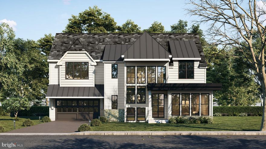 Exquisite Modern Farmhouse A stones throw from downtown Media    Situated on gorgeous wooded lot  Rose Tree Media Schools.  Summer 2021 delivery.  Taxes listed are for total land parcel  Taxes on homes TBD    Lot #3.   Lot size per house is apox 3/4 acre