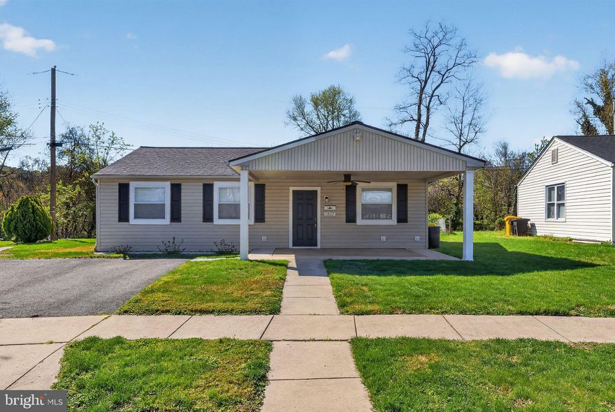 Move-in ready! This beautiful 3-bedroom, 1 full bath rancher is perfectly situated on a secluded cul-de-sac. Recently renovated with new flooring throughout, recessed lighting, 4 ceiling fans, new interior/exterior doors, new windows, new roof and much more. The home has an open concept floor plan that seamlessly flows from the kitchen to the family/living area. The kitchen has granite countertops with an island, Whirlpool stainless steel appliances (refrigerator, dishwasher, stove) a undercounter microwave, and new cabinets. All 3 bedrooms are carpeted. The bathroom has been updated with a beautiful vanity w/ a granite countertop and modern tile. The home addition on the back of the house has a full laundry room w/ Whirlpool washer and dryer and additional living space. The back yard is private and well-maintained w/ a storage shed. This home is centrally located to several major commuter routes.