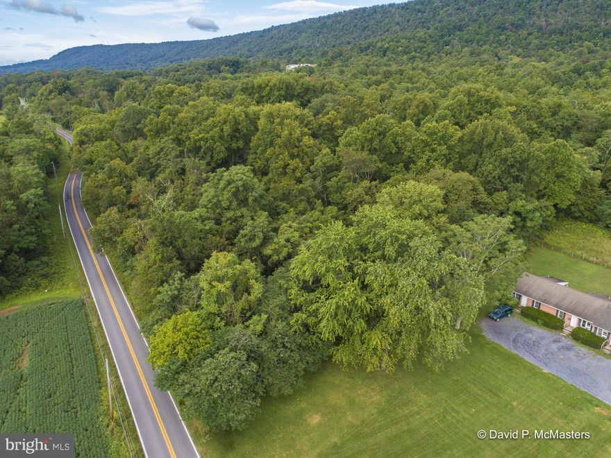 A substantial, beautiful 10+acre lot just about 1/2 mile south of Poorhouse Farm Park. 300  feet of frontage on Poor House Road,  a paved state road.  Land is wooded and slopes upward away from the  road.  Cradled by the mountains.

There is a shortage of large parcels, in convenient locations, with state road frontage.  On 10 acres you will not see your neighbors. 
No zoning, no covenants known. 50 foot easement on the perimeter of the property ( Berkeley County Deed 333 page 74) .
Great spot for a hideaway home or secluded camp. Private, peaceful setting.  Views to the mountains. 
Convenient location for commuters  to I-81,  Martinsburg, Marc Commuter Train to DC.  Convenient to Poorhouse Farm Park for hiking, and fishing, recreational park equipment for children.