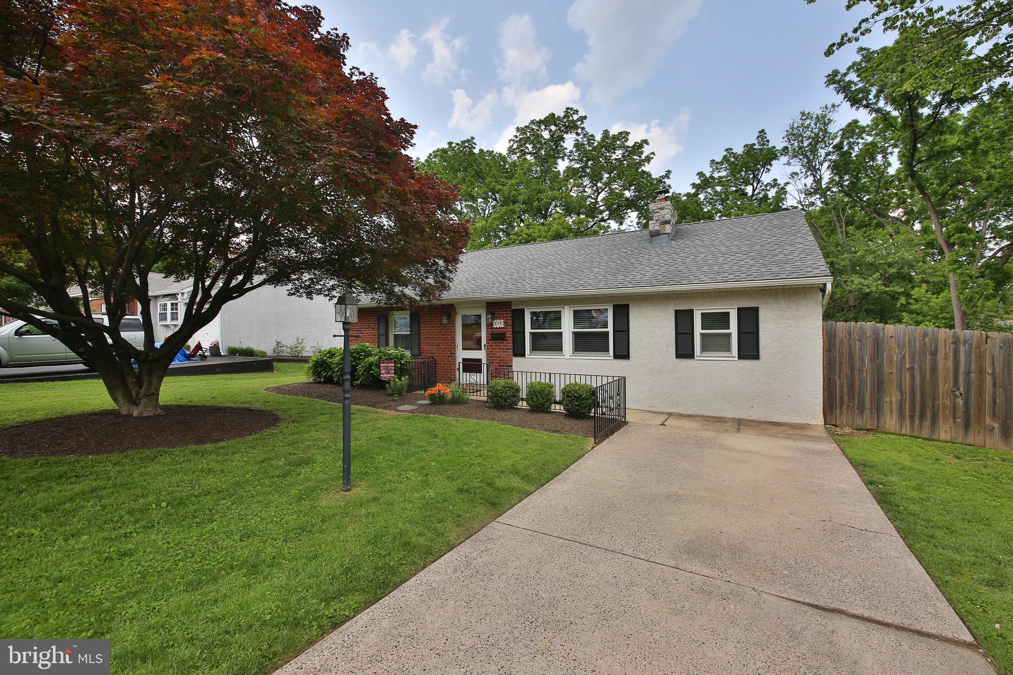 This 3 bedroom, 1 bathroom rancher in Hatboro Borough is cute as a button, move in ready and walking distance to downtown. The large living room features a fireplace with electric insert, hardwood floors, which flows into a dining area with build in cabinets and plenty of natural light. Step down into the family room/flex space that could make for a great office, play room or many other possibilities. The kitchen was recently renovated and features gorgeous cabinets, granite tops, tile backsplash and stainless appliances. Head down the hall to the renovated bathroom featuring a tub/shower combo with tile walls, lots of vanity countertop space and beautiful LVP gray stained wood grain flooring. The master bedroom is comfortably sized for a king bed and accompanying furniture. The second bedroom is a good size and the third bedroom features tons of storage with a full length wall closet with additional storage above. Speaking of storage, there is a fully waterproofed unfinished basement with laundry and tons of storage and/or flex space with walkout bilco doors. Head out back and you're greeted by a screened in porch with ceiling fan, electric and privacy blinds, great for enjoying your favorite beverage or meal. The fully fenced back yard is perfect for outdoor activities and enjoying nice weather. The shed with electric is yet another option for storage or a hobby/work shop. Welcome home!