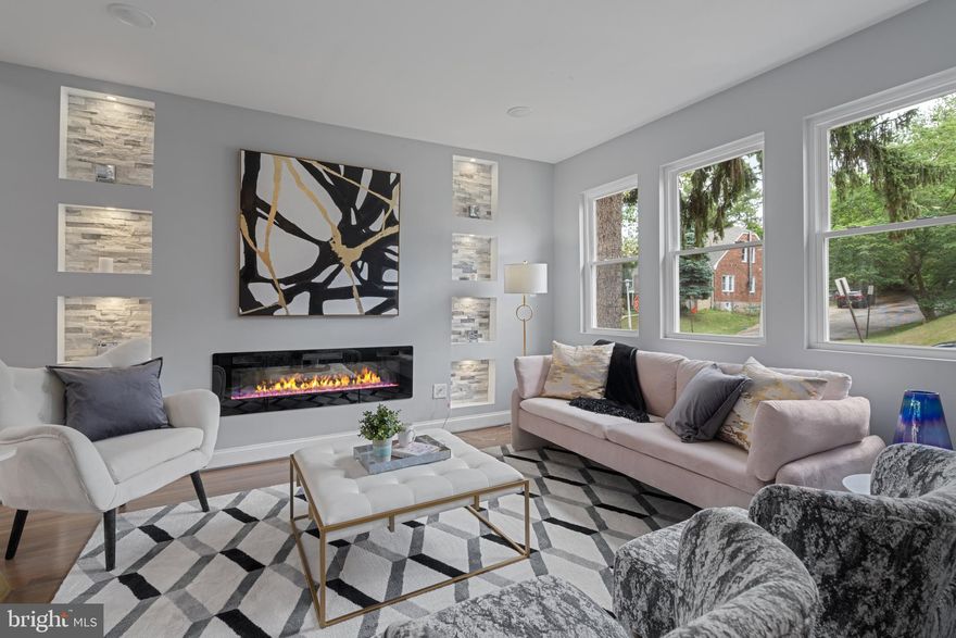 Welcome Home! To this charming detached home nestled away in the Waltherson area of North East Baltimore.  Just 15 minutes away from John Hopkins Hospital and White Marsh Mall. On the first floor, you will find a beautiful living room with an electric fireplace to enjoy. The 1st-floor bedroom is located near the kitchen it has its own private bath which walks out to the mud room located at the rear of the house. Upstairs you will find 3 bedrooms one being the master bedroom with its own private bath and large walk-in closet.  All bathrooms have LED mood-changing lights with Bluetooth speakers for comfort after a long day. Going down into the basement you will find a large space for entertainment, the 5th bedroom, and a washer and dryer. Walk out to the rear deck where you will find your garage. This home is a must-see.