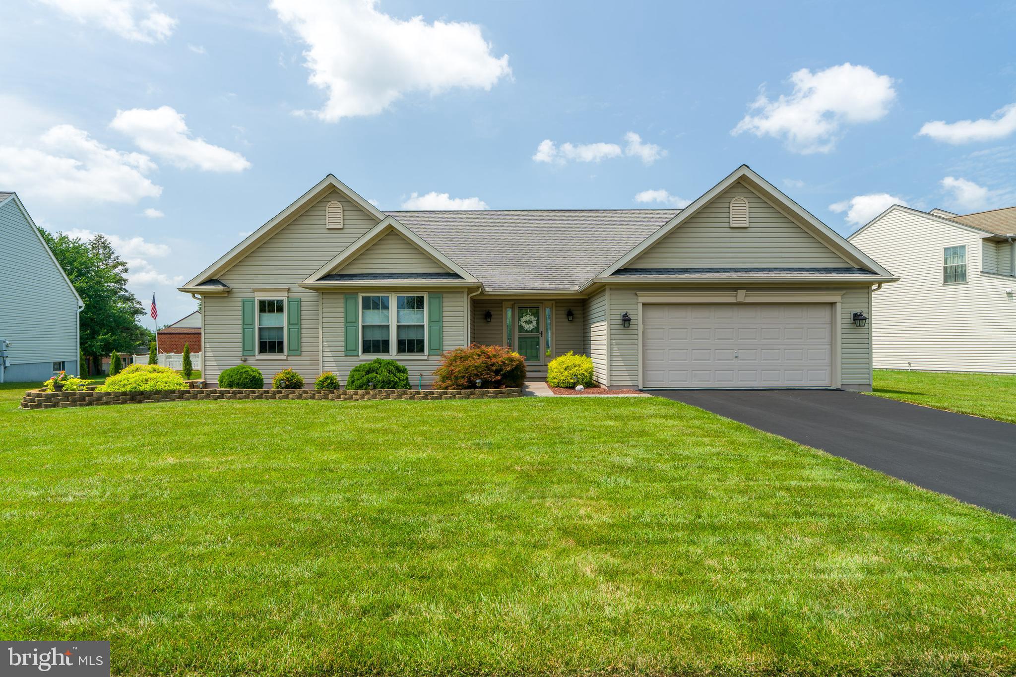 Beautiful Ranch Home at popular Quarry Ridge in the Borough of Quarryville. This 3 bedroom, 2 bath home is so move in ready and you can take possession before summers end. The owner has invested in many improvements with so much attention to detail. You will love the open floor plan and the kitchen offers newer granite countertops, stainless steel appliances, and a tunnel solar skylight. The finished and heated basement adds a lot of space for all of your needs. Those seasonal days are a dream on the covered back deck overlooking your 4' x 30' raised garden. Low HOA fees and taxes with many local benefits make this a rare find in todays market.