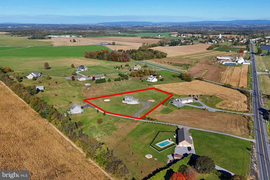 Back on market due to no fault of seller.  Inspections completed and squeaky clean!  SEE VIDEO TOUR!!!  A Rare Greencastle-Mercersburg find!  Just a few miles west of Greencastle, you’ll find this like-new 3 bedroom, 3-1/2 bath colonial on 2.48 acres.  1 horse is allowed.  Built in 2022, it has been lived-in very lightly and is in move-in condition.  As you turn off Rt. 16 into the private development, you’ll notice a well maintained, non-through gravel road leading to the heavy duty 2” think asphalt driveway.  Taking a quick walk around the property, you’ll quickly see this is not your typical colonial on a postage stamp lot.  The level yard and well-placed home offer endless outdoor possibilities.  Above ground pool? Future outbuildings?  No problem!  Stepping inside, is the welcoming foyer area that adjoins what can be used as a formal living room or dining area as well as a convenient half bath, all with LVP flooring throughout.  Transitioning to the open concept family/living/kitchen area, you’ll notice the ample cabinet and countertop space as well as a large island, pantry closet and double bowl stainless sink.  A full complement of appliances completes the kitchen which includes a built-in microwave, refrigerator/freezer, dishwasher and gas cooktop/oven combination.  Adjacent to the kitchen is the family room featuring an electric fireplace, walk-out doors the composite deck, ceiling fan and the continuance of the LVP flooring.  Access to the 2-car garage is directly off the kitchen providing maximum convenience for those grocery runs.  Heading back to the foyer, you’ll find an adjacent office area with the same LVP flooring.  Heading upstairs, is the primary bedroom offering plenty of sunlight from 3 windows and features a sitting/makeup nook, like-new carpeting and a ceiling fan.  Adjacent is the en-suite primary bath featuring a double bowl vanity, water closet, beautiful tile walk-in shower with bench and a walk-in closet.  Down the hall is a convenient upper-level laundry closet as well as two additional bedrooms.  Finally, heading down to the basement, you’ll find over 700 square feet of finished space including a future theater space pre-wired for a projection screen and raised outlets at the other end for a future bar area.  A full bath is also found as well as additional storage space under the stairs and in the utility room.  Combine all of this with a roof and HVAC that are less than 4 years old, access to Greencastle and I-81 just minutes away and a hard-to-find combination of a like-new home on almost 2.5 aces, and you may have just found the property for which you’ve been looking!  3 hours notice for showings.