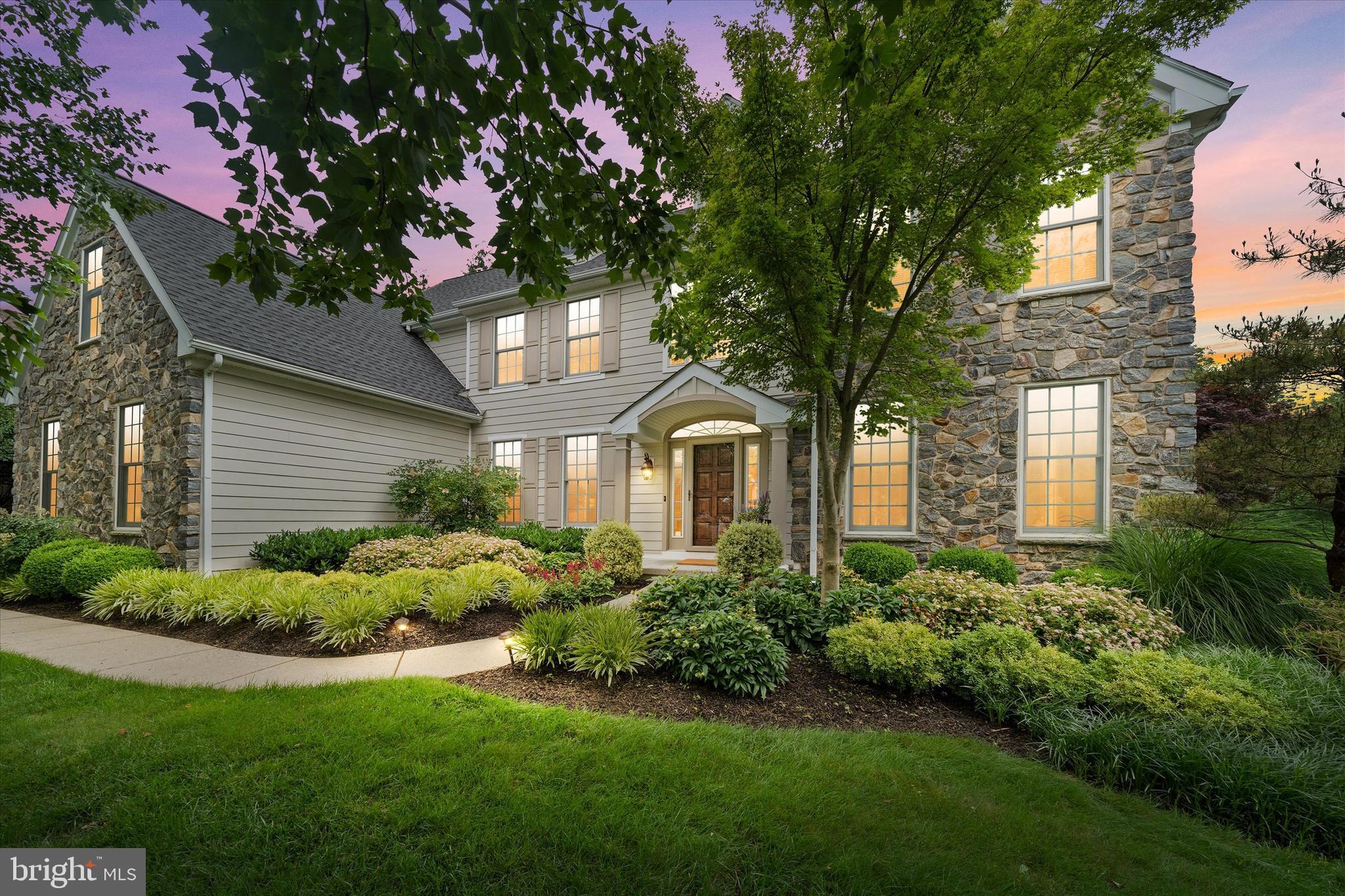 Welcome to 1 Derbyshire Way, an exquisite home nestled in the heart of prestigious Greenville, Delaware. Situated on a beautifully landscaped corner lot, this residence seamlessly blends timeless elegance with modern upgrades, offering a truly turnkey experience.This impressive Stonewold home features a striking exterior enhanced by James Hardie cement board siding accented with natural-color stone, a recently
installed architectural roof, and high-efficiency windows that not only elevate curb appeal but also boost
energy savings. A landscaped/fenced backyard with an arched entrance provides a natural habitat with extreme privacy. Inside discover gorgeous hardwood floors that flow throughout the main and upper levels, enhanced with crown moulding and recessed lighting. The heart of the home includes a spacious family room and a functionally appointed kitchen, with 42” cabinets, and granite countertops perfect for both entertaining and everyday living. The upper level primary bedroom retreat features a stunning vaulted ceiling, creating a grand yet serene atmosphere. The primary bathroom features a jacuzzi soaking tub and natural tone ceramic throughout. Additional highlights include 4 spacious bedrooms, a large annex room and 3 full bathrooms. The completely finished lower level features plush carpeting, built-in cabinets, a dedicated gym with another full bathroom and a spacious storage space.
Modern upgrades include an efficient tankless water heater and dual HVAC systems. You will certainly enjoy the nearby restaurants and retail shops which include Barley Mill Plaza with its newly opened Wegmans, and the Greenville shopping center. You can also enjoy easy access to outdoor spaces including Mt. Cuba, the renowned botanic garden within a five minute drive, as well as Ashland Nature Center 10 minutes down the road. There are also a plethora of public and private golf courses in close proximity. The school systems include the sought out Red Clay Public School District and private schools such as Sanford, Tatnall, and Tower Hill. This exceptional property delivers style, sophistication, and functionality in one of Delaware’s most desirable locations. Seller is offering 1 year Home warranty. Don’t miss your opportunity to own a thoughtfully updated and pristine home at 1 Derbyshire Way.