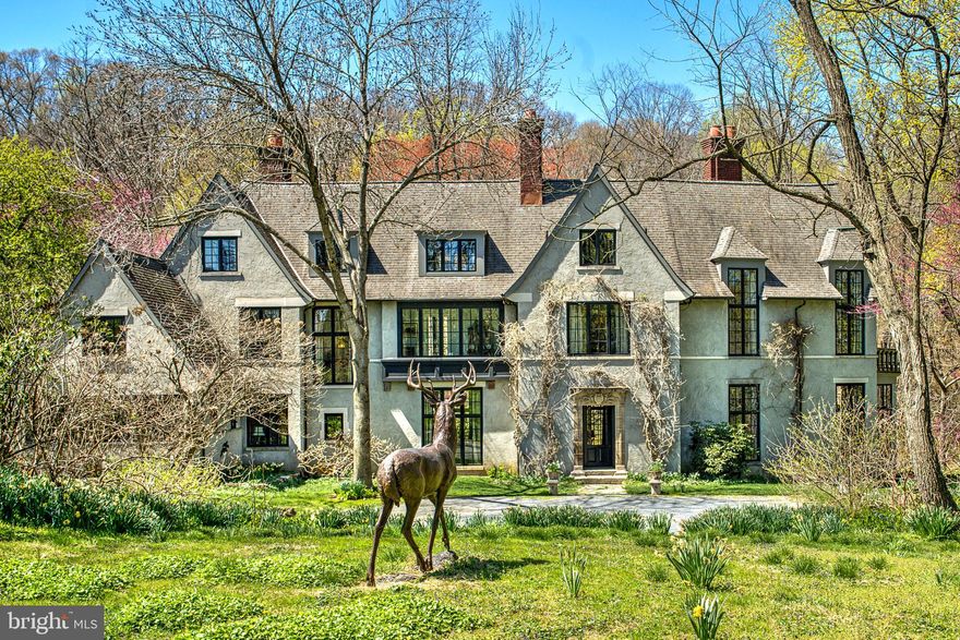 The Hollow,
Escape from the world to this European inspired 38 Acre estate in Cochranville,
Pennsylvania, designed by artist, Rikki Morley Saunders, NSS,  built by R.C. Legnini.
Rikki created a magical menagerie, including  a  mustard peacocks, which have inspired many sculptures, one being, Tipping Point, which now resides in front of the Brandywine River Museum of Art, donated in loving memory of Frolic Weymouth. 
 Drive down the long stone driveway
lined with sycamores, submerse yourself in the perennial gardens teeming
with daffodils, hellebores, viburnum, bluebells, redbuds, and 15 foot mature
rhododendron trees. Create your own compound, as the Brandywine Conservancy has
approved an additional building lot for another family member or a farm employee. It
has been loved and nurtured for 32 years and welcomes a new Steward who will
embrace it and the spirit of this property.
The 5700+ square foot house, much like a Scottish hunting lodge, enters into an
Octagon hall with a massive stone floor, exquisite crown moldings,
11 foot ceilings in the impressive living room which looks out to where two streams
meet. The library has a reclaimed hand carved entry.
Lovely formal dining room
Rikki talked the Italian plasterers into adding pigment to create fabulous patina to the
plaster walls in the entry hall, living room and dining room.
European style Kitchen with a Viking Stove, Subzero refrigerator w/ floor to ceiling handcrafted chestnut cabinets built by R.J.
Millworkers, cozy sitting room with a fire place just off the kitchen, all looking over an
English HaHa to pastures and streams, beautiful views, privacy.
Bar, which was framed out to accommodate an elevator if needed.
Proper china pantry with warming oven and a second dishwasher
Additionally, there is an English Larder.
Spacious mudroom that acts a greenhouse/potting area
5 Rumford fireplaces, some mantels imported from England and France.
Throughout the home there are beautiful expansive doorways , floor to ceiling classic
French windows with transoms, elegant crown moldings, old chestnut floors, a
beautifully carved wooden staircase from the Dodge Estate in New York,
Primary bedroom has 18 foot ceiling, private balcony, dressing room & 2 walk in closets,
2 ensuite bathrooms. Second primary suite, private balcony, dressing room/office space,
with a walk in closet & an ensuite bathroom.
3rd floor there are 2 bedrooms, one full bath, workout room/ office space.
Large unfinished basement 9 foot ceilings, plenty of storage & a full laundry area.
Soar system and propane run generator
The Stable is constructed of solid block 11’ x 14’ aisle with 5 large 14X14 stalls, tack
room.
Above the stable is the artist’s studio with a 10’W X 15’ H north facing window, (where
Tipping Point was created.
There are 3 substantial paddocks with run-in sheds, all with streams running through them.
Additional equipment/ Storage barn,
The Hollow can be accessed by two long private entrances off Fernwood or Jackson
roads & is in the heart of all equestrian activities.
In the middle of 60,000+ acres of protected space in Mr. Stwart’s Cheshire Hunt
Country, 2miles as the crow flies, from Windurra, 3 miles to True Prospect farm & Fairhill Equestrian Center
Rich in culture, Longwood Gardens, Winterthur, Hagley & so much more
 The Hollow is perfectly located within easy commuting distance to all the regions and attractions in the
Brandywine Valley. Easy access to Philadelphia, Wilmington, the Mainline and Baltimore.