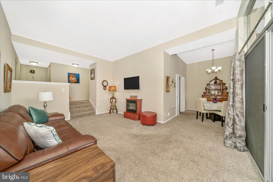 Unique two level one bedroom condo.  The lower level has 10 foot ceilings, a wall of windows in the living  room that  looks out on a private walled patio with garden.  Remodeled kitchen with stainless steel appliances.  All utilities are included in the condo fee.  Heat and Air conditioning unit is new.  Community pool and tennis courts.  Management office is on sight with great maintenance to the common areas.  Close to 2 parks with lakes, walking trails, and playgrounds.  Short drive to  shopping center with shops, restaurants, and banks.  The commute is great.  270 is only 1.5 miles away or catch the bus at parking lot entrance.  Listing agent is the owner.