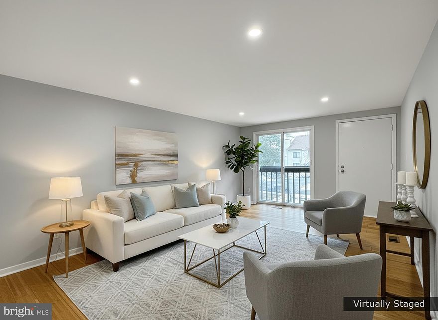 AMAZING NEW PRICE!! GREAT INVESTMENT!! This fully updated two-level 1BR/1BA condo is truly turnkey and ready for immediate move-in or rental. The main level features a bright living room, dining area, and renovated kitchen with quartz countertops, new white shaker cabinets, a subway tile backsplash, and new stainless steel appliances—plus a convenient breakfast bar that opens to the living/dining area. Enjoy bamboo wood floors, fresh neutral paint, and new recessed lighting throughout.

The lower level offers a spacious primary bedroom with generous closet space and a sliding glass door that opens to your private patio—perfect for morning coffee or unwinding at the end of the day. The beautifully updated full bath includes a modern vanity and stylish finishes. A dedicated laundry area is located on the lower level. Updates include the washer and dryer (2022), HVAC system (2022), and water heater (2021). 

Community amenities include an outdoor pool, tennis courts, and playgrounds. Conveniently located just minutes to I-270, public transportation, and nearby shopping and dining. Sold As-Is.