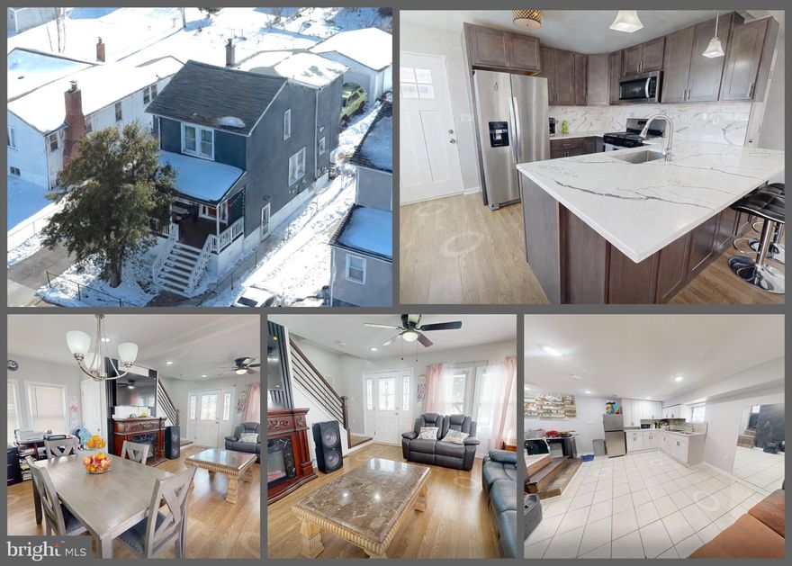 Fantastic opportunity to own a beautifully updated single-family detached home offering 4 bedrooms and 3.5 bathrooms, thoughtfully designed for comfort, functionality, and versatility. The main level features a spacious living room, formal dining room, convenient half bath, and a stunning fully renovated kitchen (2024) with ceramic flooring, stainless steel appliances, and elegant white quartz countertops.
The upper level offers three generously sized bedrooms, including a full primary suite with a private bathroom, plus an additional full bath serving the remaining bedrooms. The walk-out lower level adds exceptional value, featuring a fourth bedroom, full bathroom, and a small kitchen, ideal for extended living, guest space, or potential rental use. PERFECT FOR HOUSE HACKING. $3,400 a month rental potential ($900 for basement and $2,500 for the rest of the house.   Large yard with space to accommodate five vehicles.  No HOA.  Plenty of parking.
Major system upgrades completed in 2024 include HVAC, roof, plumbing, electrical, and kitchen renovation, providing peace of mind for years to come. Additional highlights include a recently paved asphalt driveway (2026) and a convenient two-car detached garage.
Perfect for homeowners seeking flexible living space or investors looking for a strong income-producing opportunity. Conveniently located near shopping, dining, major routes, and Baltimore waterfront attractions—this one checks all the boxes.