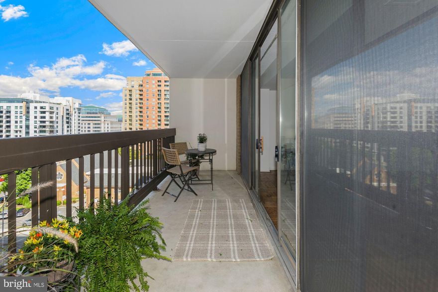 *** INCLUDES 1 ASSIGNED PARKING SPACE BUT 2ND SPACE CAN BE RENTED FOR ONLY $100 EXTRA PER MONTH well under the $150-175 market rate***Unit #611 is a generous 1320sf -2 Bd/2Ba unit with parking, outdoor space, in an unbeatable LOCATION -just 1 block to the Virginia Square metro! With some of the largest floor plans, Tower Villas is one of the best kept secrets in Arlington. Tons of amenities including 24/7 Concierge, pool(s), fitness room.meeting room, fire pit, grill and secure parking. Unit #611 is perfectly situated with only 1 neighbor and is steps from the elevator. Overlooking the enormous courtyard and facing north toward Quincy Park,  unit #611 has a desirable location in the building. Enjoy your morning coffee on your oversized 18+-foot balcony. Unit #611 has been freshly painted from top to bottom. The bathrooms and kitchen have been updated, including custom granite vanity counter tops, new kitchen backsplash and new light and plumbing fixtures throughout. Even all the ducts and the dryer vent have been professionally cleaned. There is tile flooring in the bathrooms and kitchen and wood parquet floors throughout the rest of the unit. The living room is quite spacious with wall- to- wall windows and access to the balcony. There is a separate laundry/storage room. in unit  Parking for this unit is located very close to the elevator. 1 small pet considered on a case-by-case basis.  An additional $750 pet deposit is required if applicable. Have an electric vehicle? *** NEW PAID CHARGING STATIONS*** are located in the garage. This is now a non-smoking building. Super convenient location just a few blocks to the Virginia Square Metro in one direction and Ballston Metro in the other.  You are surrounded by restaurants, shops, transportation, Oakland Park, Quincy Park, the central library, tennis courts and playgrounds.