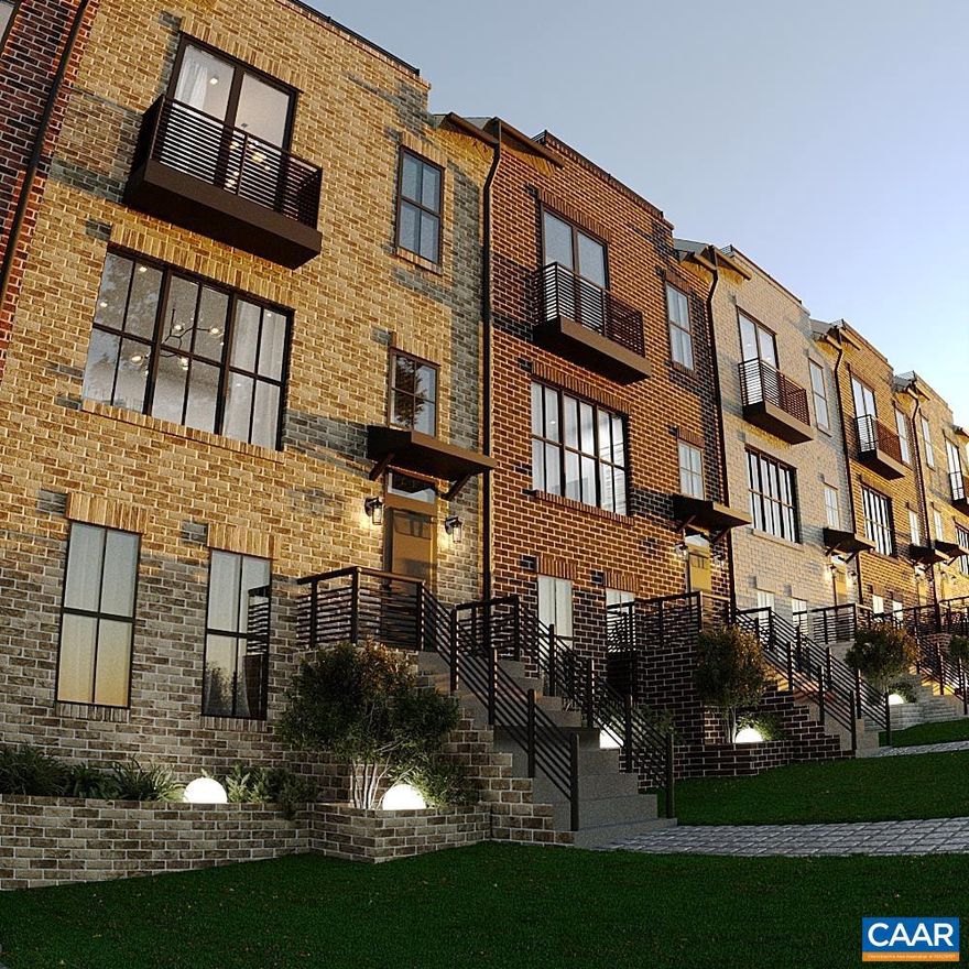 Absolutely stunning end unit townhomes in Lochlyn Hill.  Renderings shown are conceptual images and subject to change based on permitting and ARB approval.  Please inquire for more details.  Each townhome is planned to have 3 story elevator access.  End units have an oversized 2 car garage large enough two cars and a workshop area.  These townhomes site across from community green space and overlook Meadowbrook Golf Course and Pantops.  The main floor features 10' ceilings with custom cabinets and KitchenAid appliances.  Hardwood floors throughout all the main living areas including the primary bedroom suite.  The bonus room and rooftop terrace are excellent places to entertain or enjoy a quiet evening.  Enjoy all the space of a single family home with low maintenance of a townhome.