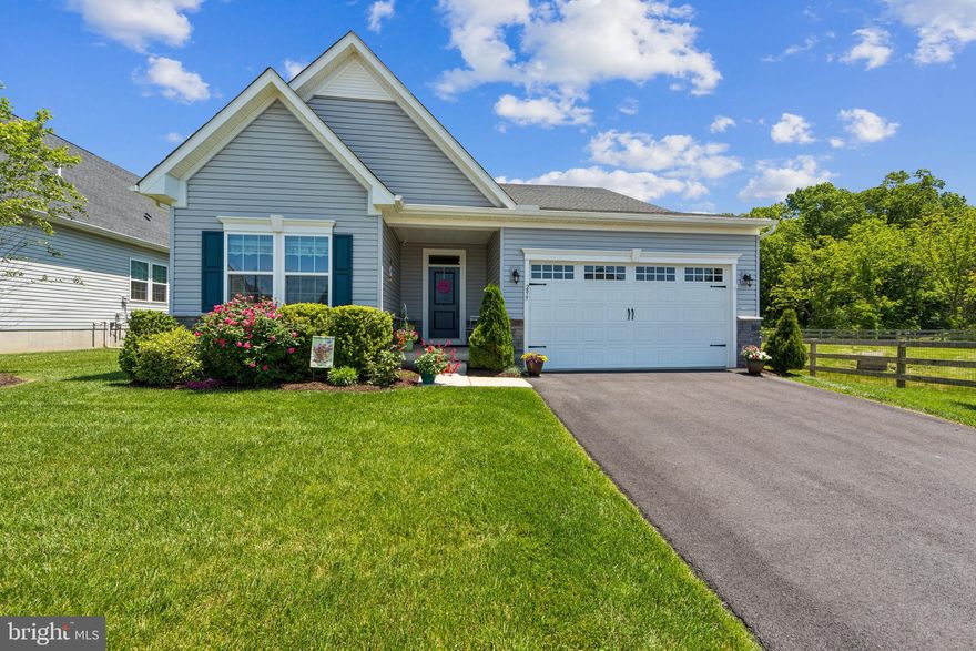 MOTIVATED SELLERS!!
The sought-after Big Elk 55+ Community in Chester County is completely sold out — but here’s your chance to call it home! This immaculate, like-new property is only 4 years old and has been meticulously maintained by its original owners, who are ready for their next chapter. Enjoy all the benefits of this beautiful, established community — no construction, no waiting — just move right in and start living the easy, low-maintenance lifestyle you’ve been dreaming of. Welcome to the most picturesque lot in the neighborhood—an unbeatable premium location with open space next door and behind you. Your “neighbors” to your right are the natural surroundings, offering unmatched privacy and tranquility. The gourmet kitchen is a true showstopper, featuring stainless steel appliances, a white subway tile backsplash, center island with seating and sink, gas range, vented cooktop hood, and recessed lighting. It flows seamlessly into the bright breakfast area and spacious family room, with direct access to the covered porch—perfect for effortless indoor-outdoor living. The primary suite is a peaceful retreat with a luxurious en-suite bath that includes double sinks and a Roman shower. Two additional bedrooms and a second full bath provide space and flexibility for family, guests, or a home office. Downstairs, the expansive finished lower level offers endless potential. Whether you're dreaming of a home theater, game room, gym, or all of the above, this space delivers. The home offers premium flooring throughout, LED lighting package, covered outdoor living space, access to community clubhouse, pool, and fitness center with endless year round activities. All that's left to do is move in and relax—welcome home!