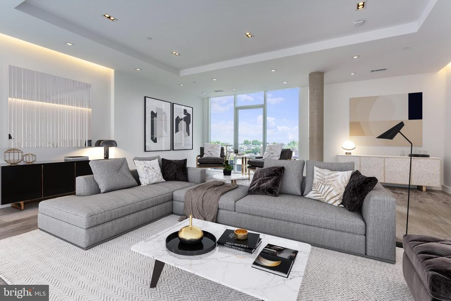 Offering immediate occupancy! The 6th floor at 2108-10 Walnut Street is a spectacular 3,670 square foot 4-bedroom, 4.5-bathroom home with one-of-a-kind striking city views and three separate exposures which allow for plenty of natural light all throughout the day. The elevator privately welcomes you to the entry foyer which leads to a gracious and expansive living room. A custom Scavolini Italian kitchen with quartz countertops, Duravit, Dorn Bracht, and Grohe fixtures, Wolf and Sub-Zero appliances, and a built-in wine refrigerator and coffee system will please the most discerning chef. A private master bedroom suite is quietly nestled in the rear of the home and overlooks Chancellor Street one of Philadelphia s most desirable tree-lined, cobblestoned blocks for those seeking historic tranquility. Additional features include an artistically exposed concrete wall and a custom walk-in closet by Pianca. The en-suite five-fixture bathroom has a custom standing steam shower with a waterfall showerhead and radiant heat flooring. All other bedrooms throughout the residence are of large proportion with en-suite bathrooms. The elegantly appointed interiors feature 10-foot ceilings, wide plank oak flooring, recessed lighting, Nest thermostat system, floor to ceiling windows, a separate laundry room and an oversized terrace directly off the living area which is ideal for entertaining. 2108-10 Walnut Street is a luxury boutique condominium developed by Astoban Investments and renowned architect Cecil Baker.  This offering includes low condo fees, on-site indoor parking,  a storage room license with no fees and a 10-year tax abatement.