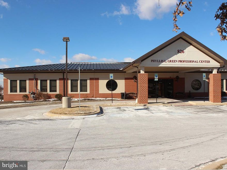 Fully built-out medical condo with private offices, X-ray, MRI room, and large waiting room • Previously a radiology practice • Located in the Phyllis Green Medical Center • 0.7 miles from Carroll Hospital Center • At grade patient drop-off in the front and back • Fully ADA Compliant Building • 100% medical building • Parking surrounding the building • Corner Unit • Also available for lease