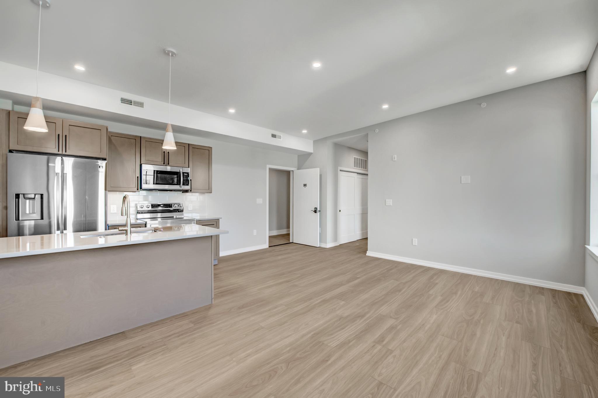 Welcome to Innovator Village, nestled in the heart of Graduate Hospital! This gated community is home to 82 brand new construction, luxury units featuring top of the line finishes. 2445 Innovator Way offers everything you could desire in a city apartment and can be moved into immediately. This 775 SF unit features a spacious, open living room with huge windows and lovely natural light, a kitchen with quartz countertops and stainless steel appliances, a beautiful bathroom, hardwood floors and an in unit washer/dryer. The building features a shared roof deck with beautiful views of Center City. Innovator Village is located on the bustling Washington Ave corridor with easy access to Drexel University, CHOP, Penn University, I76, restaurants, shops, public transportation and much more! On site parking is available for lease for $300/month.
