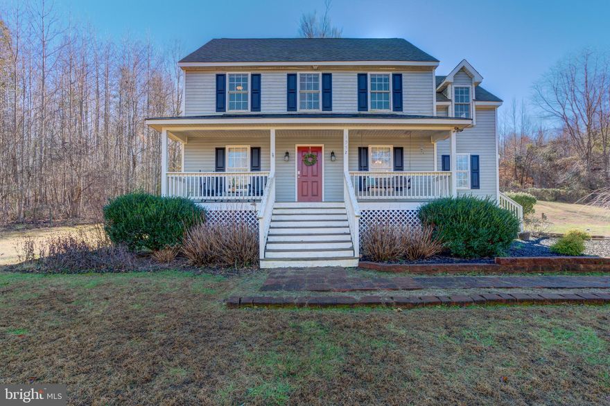 NO SHOWINGS UNTIL MONDAY JANUARY 16th! Welcome home to country living in this beautiful colonial-stye home set on 2+ private acres. Featuring 3 BDRMS, 2.5 BTHS and 1,627 finished square feet. You'll feel at home the moment you walk through the door. Spacious family room has shelving & a stone surround gas fireplace with mantle. The kitchen showcases SS appliances, upgraded counters, gas cooking, pantry & a breakfast bar that is open to the sunny vaulted breakfast room that has bay window, built in bench & hardwood flooring. Separate formal dining room with chair rail and crown molding. Large primary en-suite offers a huge walk-in closet, jetted tub, separate shower and separate his and her vanities. Expansive rear deck that wraps around to the side of the house and a full covered front porch. Enjoy gardening, relaxing around the fire pit or working in the Large shed/workshop that has electricity, window AC unit and wood stove & the fully fenced in yard is perfect for children & pets. There is something for everyone in your family here. Washer, dryer & the front porch swing convey!  Great location just 30 minutes from Short Pump and best of all, NO HOA!  **upgrades completed by the owners include, new carpet in the family room, fenced in yard, landscaping, new deck steps & some decking boards, water heater 2021, new blinds and light fixtures, fresh paint throughout, shelving, painted cabinets, new SS Samsung refrigerator**