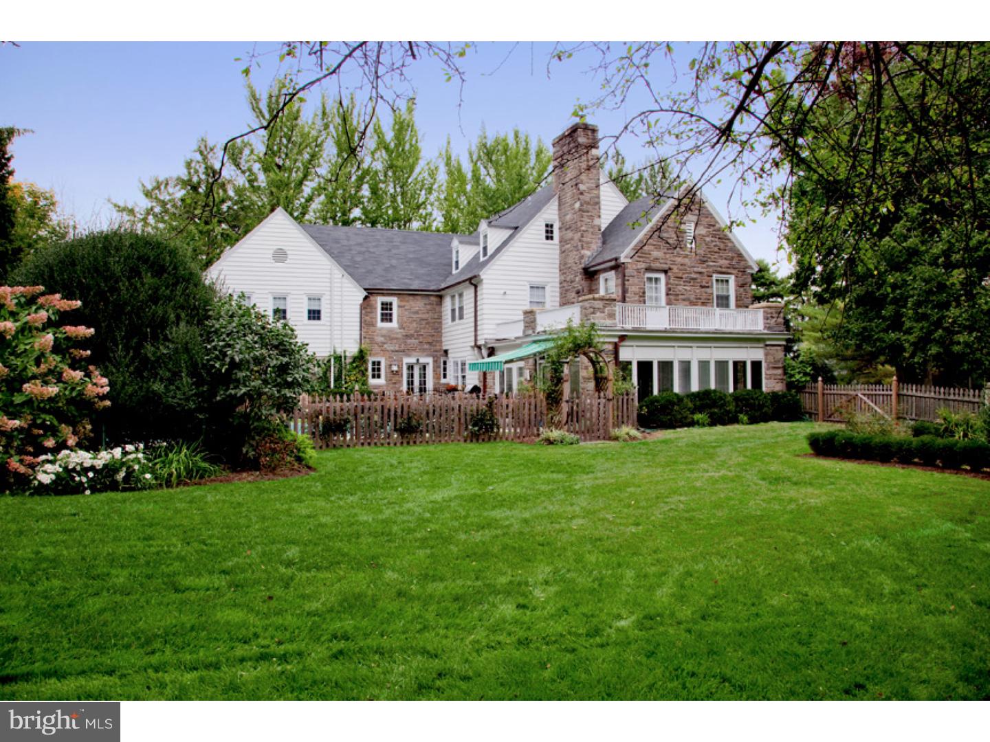 THE quintessentially elegant ALL stone colonial on a beautiful lot in premier Northside Rosemont location! Walk to Rosemont train, only steps away from wonderful Ashbridge Park and downtown Bryn Mawr! Lg Center Hall, Lg fireside Living Room w/French Doors to FR. Lovely square Dining Room, Great Island Kitchen with top appliances and Breakfast Area w/French Doors to terrace and pool. Private fireside Library with French Doors to FR and Powder Room. Upstairs is the Master Suite extraordinaire: Lg Bedroom; His 9/2016 Bath, His w/in closet; Her 9/2016 Bath, Her 10x13 Dressing Rm Closet!! Heaven!! 2 BRs share a 0/2016 updated J&J Bath, 4th BR is ensuite with another 9/2016 Bath! There is a great room for an office with the Laundry attached. 3rd floor has 2 spacious Bedrooms, 1 smaller Room and a freshly painted Bath. Basement is beautifully finished into a 2nd FR/fp & Playroom & PR. Outside entrance from Basement. Outside, totally renovated pool is wrapped in flagstone terraced and landscaped in English and rose gardens. Natural picket fencing surrounds the pool and a 2nd play yard. 3-car attached garage. Many improvements, see list attached to Sellers Disclosure. Please make deposit checks payable to fox & Roach LP.