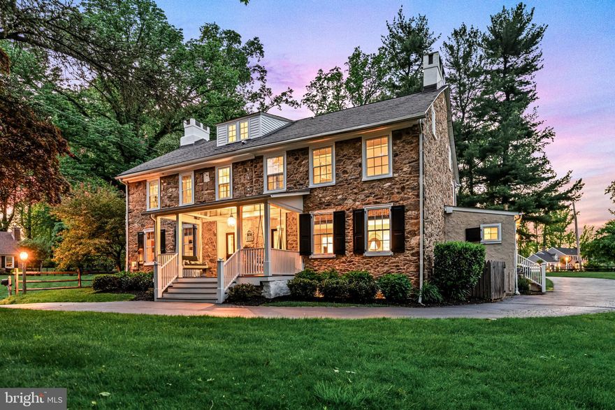 Seize this rare opportunity to purchase the perfectly restored and beautifully renovated 18th century Lewis Lewis home, set on a breathtaking 1.84 acre lot with lovely pool and party barn, all within a coveted, quiet walking neighborhood. Fabulous sun- filled windows, gracious rooms with an easy modern flow, 4 fireplaces, stunning wide- plank pine floors, original moldings, millwork and neutral plaster walls are evident throughout.  Endless features of this one-of-a-kind residence include a welcoming, bright front-to-back foyer opening up to the inviting living room with fireplace and built-ins, large dining room with fireplace, timeless white kitchen with custom cabinets, quartz countertops and chef's appliances, adjacent family room with large windows and views of the expansive patio and backyard, generous mudroom with new laundry and first floor powder room, serene primary suite with leaded glass windows and restored pine floors, sitting area and renovated white en-suite bathroom, spacious second and third bedrooms with timeless white-tiled bathroom, third floor with generous fourth and fifth bedrooms and classic white-tiled custom hall bathroom and an incredible 750 square foot party barn with vaulted, beamed ceiling, fireplace  and endless views of very   private grounds. Enjoy this oasis-like setting while being close to renowned schools, incredible golf and equestrian facilities, hiking trails, fabulous shopping restaurants, all forms of transportation and more. This is a unique treasure that won't last long!