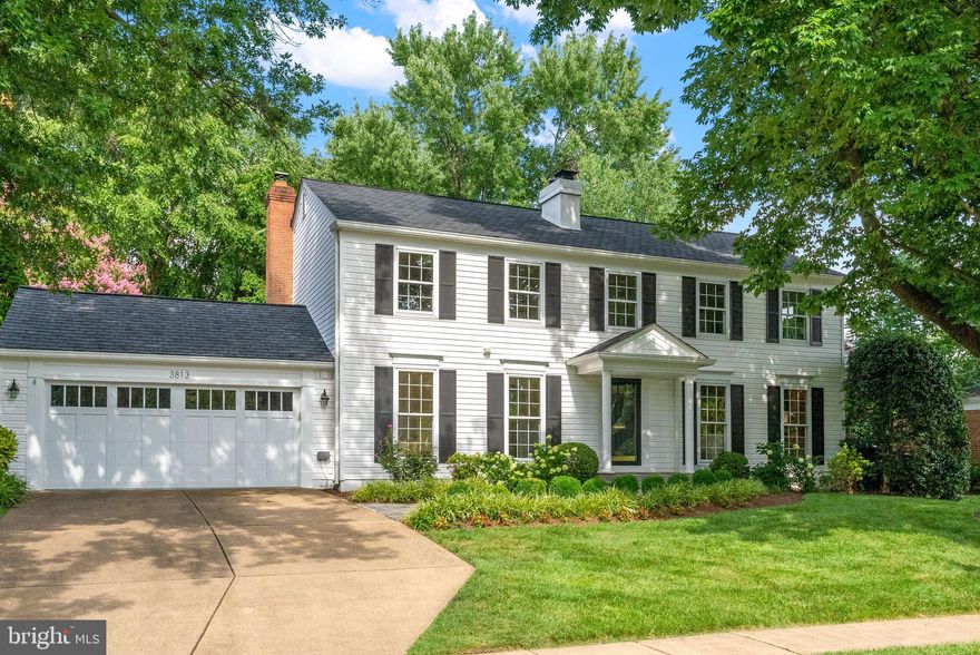 Timeless Style, Thoughtful Updates, and Room to Live Well! - Nestled in the heart of Alexandria City’s highly regarded Seminary Ridge neighborhood, 3813 Colonel Ellis Avenue offers a perfect blend of classic architectural details, modern updates, and spacious design — all in a location known for its convenience and community feel. *Inside, this 4-bedroom, 3.5-bath home is filled with special touches that elevate everyday living. From the refinished hardwood floors and elegant crown molding to recessed lighting and tasteful custom-built-ins throughout, the home offers both character and functionality. The spacious formal living and dining rooms flow easily into the heart of the home — a beautifully updated kitchen and cozy family room featuring a gas fireplace with a marble surround and classic mantel. *The layout is ideal for hosting gatherings or relaxing at home. Glass door off the main level opens to the flat, landscaped backyard, where a 2020-installed patio and fire pit create an inviting outdoor setting for dining, entertaining, or quiet evenings under the stars. Extensive landscaping enhances privacy and curb appeal, while the flat lot is a rare find in Seminary Ridge. *Upstairs, you’ll find four generously sized bedrooms on one level — a highly desired layout offering flexibility and comfort. The corner suite includes a renovated ensuite bath (2022) and walk-in closet. A second full bath with a new double vanity serves the additional bedrooms. *The finished lower level adds even more versatility, with new flooring and updated stairs making the space feel fresh and ready for use as a rec room, office, workout space, or all of the above. A full bathroom is available, transforming the space into a great guest retreat option, too. Ample storage can be found throughout the home — including in the basement, closets, and the attached two-car garage. *Additional updates include a new roof (2020), updated lighting, and fresh paint throughout. With its combination of classic features and modern comfort, this home is truly move-in ready. *Located close to major commuter routes, Reagan National Airport, Old Town, the Pentagon, and everyday conveniences, this address offers easy access to everything the region has to offer. Just a short distance to local schools and green spaces, and with a $50/year optional neighborhood fee, residents can enjoy seasonal gatherings and community events. *Come see how 3813 Colonel Ellis Avenue brings together space, style, and location in one of Alexandria’s most sought-after neighborhoods. **All info deemed‬ reliable but not guaranteed, buyer should verify all information.