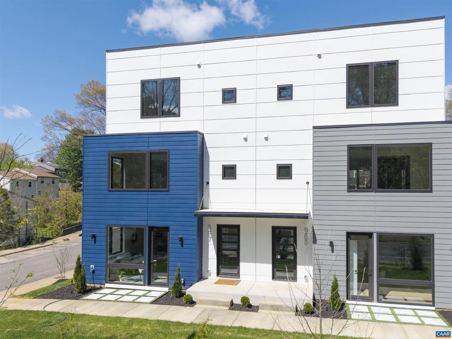 A newly constructed contemporary townhome available for immediate move-in, this well appointed contemporary home offers a nice blend of modern design, flexibility, and convenience. The ground-level living space includes a kitchenette and full bath, making it well suited for a private home office, guest suite, or separate living area for extended stays.  Designed for today?s professional lifestyle, the main level features an open-concept layout with rich white oak engineered hardwood floors, generous living and dining areas, and a beautifully appointed kitchen highlighted by a waterfall-edge countertop?ideal for both daily living and hosting colleagues or friends. Clean lines, quality finishes, and a low-maintenance design make this home especially appealing for those seeking a refined yet practical residence. HOA includes trash pickup, yard maintenance, some exterior maintenance, and snow removal.  A full two-car garage plus driveway provides valuable off-street parking. Photos of recently furnished model home.,Quartz Counter,Wood Cabinets