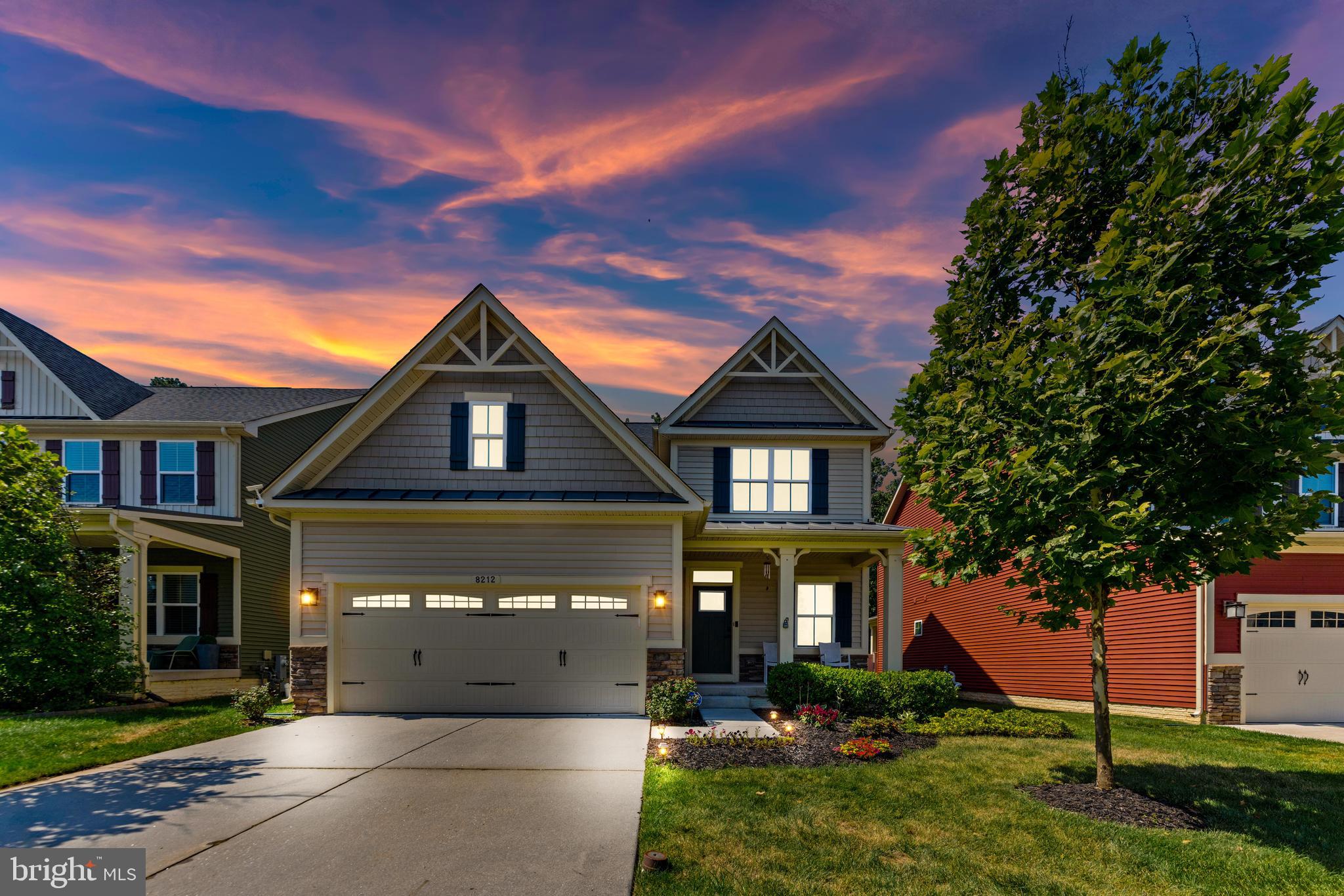 Welcome to 8212 Hickory Hollow Drive, your move-in ready retreat in Creekside Village at Tanyard Springs!
This spacious 4-bedroom, 3.5-bath home backs to protected woods and offers the ideal blend of open-concept living and outdoor comfort.
Step inside to 9-foot ceilings and a modern layout featuring a large kitchen with center island, walk-in pantry, gas range, and dining area; all open to the family room and a versatile front den. Upstairs, you'll find four generously sized bedrooms, including a primary suite, and a convenient finished laundry room.
The mostly finished basement adds even more living space with a second family room, full bath, and walk-out access to a private firepit patio; plus ample storage. Enjoy evenings on the covered back deck or take advantage of Creekside Village's top-tier amenities: community clubhouse, outdoor pool, fitness center, multiple playgrounds, dog park, and walking trails.
Gas utilities, including a tankless hot water heater and gas furnace, ensure comfort and efficiency year-round. Don't miss this opportunity to own in one of Glen Burnie's most sought-after communities with NO front foot fee!