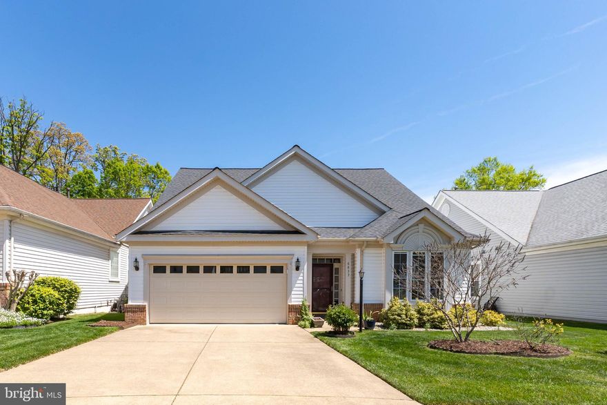 Welcome to this stunning home in the sought-after community of Heritage Hunt Golf & Country Club, an Active Adult 55+ Community located in Gainesville, Virginia. Two level living with gleaming hardwood flooring,,  and an expansive open floor plan with a Loft that provides perfect views for both relaxation and sophisticated entertainment. Updated kitchen with new Stainless-steel appliances. The Dining room offers a perfect space for hosting dinners. Relax in the Den off the Living room with a gas fireplace with easy access to the Deck. The spacious Living room boasts a vaulted ceiling . The Primary suite features a large closet and ensuite luxury bath featuring a soaking tub, double sinks, and a glass shower.  The landscaped exterior has an inground irrigation system.  Architectural Shingle Roof (2017) HVAC Upgrade (2019). Heritage Hunt offers unparalleled amenities including golf, a Clubhouse, both indoor and outdoor pools, pickleball and bocce courts, and tennis courts, all ensuring a vibrant community life. Located conveniently near major commuting routes and the Virginia Gateway Center's shopping and dining. Enjoy this privately single level living home that is move in ready. This Active Adult Community includes a Dining Restaurant & Bar at the clubhouse. This beautiful home is just a short distance from the Clubhouse, pools, and gym.