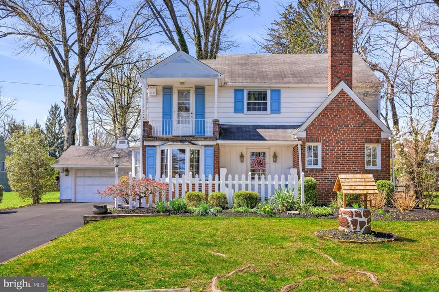 Welcome to 2240 Pioneer Road!  This home has been lovingly cared for by the same family for over 50 years and is ready for its' new owner.  Set on a generous lot with mature landscaping and in a desirable neighborhood, this home is the perfect balance of charm and character.  As you approach the home, you'll notice the new hardscaped walkway that is bordered by a white picket fence and beautiful flowering bulbs.  Once inside, you are greeted by the large living room that serves as the heart of the home, featuring a cozy gas fireplace flanked by elegant built-in shelves, ideal for showcasing your favorite books and decor.  The room boasts beautiful wainscoting that adds a touch of sophistication and warmth to the atmosphere.   The original garage was converted to a den which can be used as private office space or additional living space and has beautiful bay windows.  Natural light floods the entire first floor, with the kitchen being no exception with its' skylights and double casement windows over the sink.  The rear of the home boasts a three-season sunroom which flows to the wood deck, extending the living space on the main level while offering the perfect opportunity to enjoy the serene surroundings and very private fully fenced rear yard, which is perfect for summer barbeques or simply unwinding after a long day.  Moving to the second floor you'll find three generous sized bedrooms, each with ample amounts of closet space.  The classic hall bath has retro tile and has recently received a mini facelift with a new faucet and shower head.  One of the bedrooms provides walk-up access to the partially floored attic, which is great for additional storage as well as a french door to the front balcony.  So many charming touches throughout the home, including the original hardwood floors that are protected under the current carpet and are waiting to be refinished to their original glory. This home also features a detached oversized two-car garage, offering plenty of space for vehicles and additional storage or workspace.  This charming home is ideally located close to Upper Moreland Schools, shopping and commuting routes.  Schedule your appointment today to realize all the potential of this wonderful home.