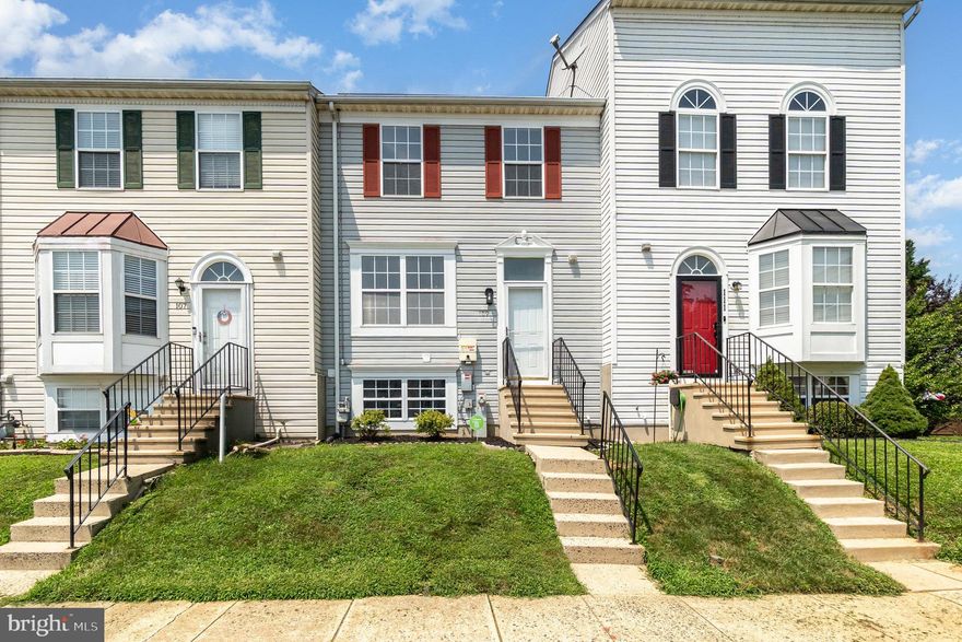 Completely Move in Ready Townhome with Water Views on Every Level! This beautifully updated 3-bedroom, 2 full and 2 half-bath home offers three levels of fully finished living space and modern upgrades throughout. Step inside to a bright, open main level featuring a welcoming foyer, spacious living room with updated laminate flooring, and a remodeled half bath with new vanity, lighting, and flooring. The eat-in kitchen has been completely renovated with soft-close cabinetry, quartz countertops, stainless steel appliances, refrigerator with craft cocktails icemaker, new lighting, walk-in pantry, and a new slider leading to a brand-new 10x10 deck. Upstairs, the primary bedroom boasts vaulted ceilings, fresh paint, new carpet, ample closet space, and a newly added half bath. Two additional bedrooms, also with new carpet and paint, share a fully remodeled hall bath with a tub/shower combo, new vanity, lighting, and luxury vinyl flooring. Attic access in the hall leads to a partially floored storage area. The fully finished lower level includes a large family room with recessed lighting, new carpet and paint, a second updated full bath with luxury vinyl flooring, a laundry/storage room with new LVP flooring, and another new slider providing walk-out access to the backyard. Enjoy outdoor living with the new rear deck and a spacious, flat yard that backs to common area. Major updates include: 2024 hot water heater, 2016 HVAC, 2013 Roof, All new kitchen and appliances, Fully renovated baths,  New luxury vinyl and carpet throughout, Fresh paint, New lighting and sliders. This move-in-ready home has it all—modern finishes, functional space, and a great location! Close proximity to I-95 & Rt 40, shopping, restaurants, and more!