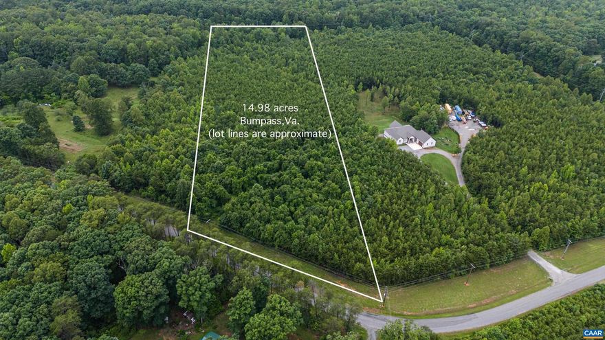 14.98 Acres for Sale ? Wickham Rd, Bumpass, VA 23024 - POSSIBLE SUBDDIVISION RIGHTS!! Discover the perfect mix of privacy, potential, and convenience with this beautiful 14.98-acre wooded parcel in sought-after Bumpass, VA. Located just 2 minutes from Rt. 33 and only 25 minutes to Short Pump, this property offers the best of both country living and easy access to amenities.  Two Proposed Home Sites ? A soil scientist has already identified two potential sites suitable for conventional septic systems. Zoned A2 ? Offering flexibility for residential, agricultural, or investment use, and potential for subdivision.  No HOA, No Restrictions ? Freedom to build what you want, how you want.  Ideal for Builders or Investors ? Bring your builder and explore the opportunity to develop or subdivide.  Quiet, Private, and Scenic ? The wooded landscape provides a peaceful setting with tons of natural beauty.  Whether you?re looking to build your dream home, invest in land, or develop for future profit, this property checks all the boxes. Don?t miss out on this opportunity to own your piece of the Virginia countryside!
