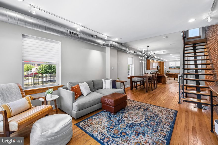 Introducing 1103 Haubert Street, an end-of-group rowhome in Locust Point with stunning harbor and city views! Upon entering, you're welcomed into an open floor plan, featuring abundant natural light, one of a kind fixtures and gorgeous hardwood floors. The gourmet kitchen boasts custom-built cabinets, quartz countertops, stainless steel appliances, and unique shelves—making this house an entertainer’s dream home! The second floor offers a private primary suite with a walk-in closet, and an en-suite bathroom. All bathrooms have custom built vanities. This level also includes a spacious second bedroom and a full bathroom. Each room of the home showcases exceptional craftsmanship through woodwork and detailed finishes. Ascend to the impressive rooftop deck, perfect for entertaining and relaxing.  The finished basement provides a versatile living space or additional bedroom, highlighted by a stylish shiplap wall and built in barn-door. This level is complete with a full bathroom, a laundry area, and a crawlspace for ample storage. This property’s location is unbeatable! It’s just steps away from the Baltimore water taxi, offering convenient access to all city attractions. Situated in the quiet Locust Point community, it’s within walking distance to community parks, shopping, and restaurants. Move right in & enjoy summer!