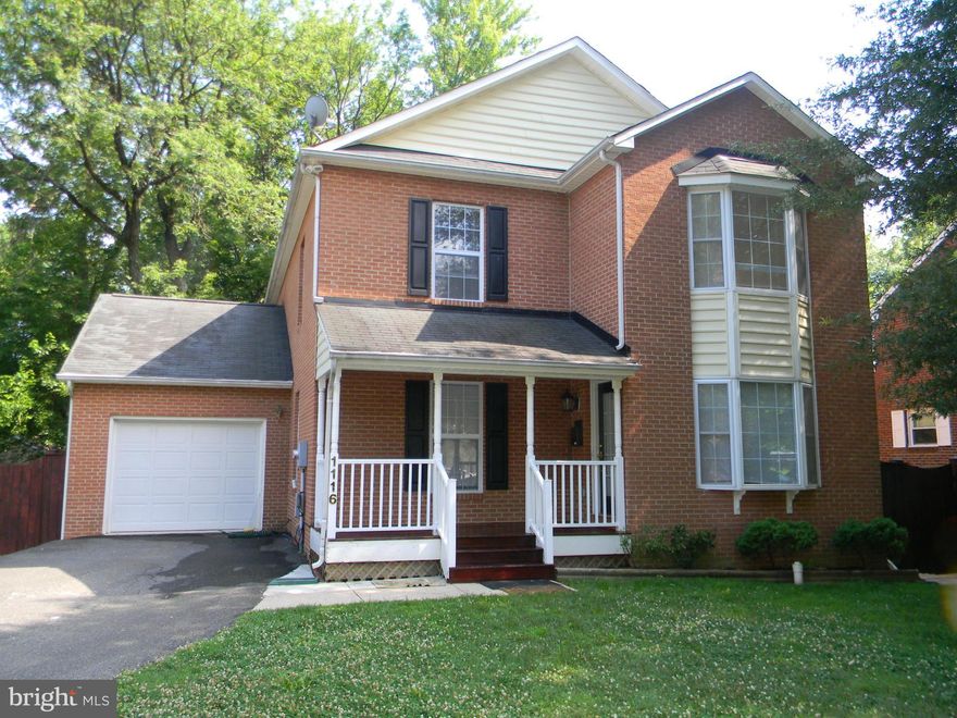 Beautiful 5 bedroom 3.5 bath home nestled on a one way street.  Very private fenced in backyard overlooking trees!  Huge living room w/ gas fireplace & dining room. HW floors on main level.   Gourmet kitchen with stainless steel appliances, gas stove & granite counter tops. Main level bedroom with full bath.  One car garage. Huge MBR w/ skylight- jacuzzi tub & shower in Master Bath. Deck on 2nd fl