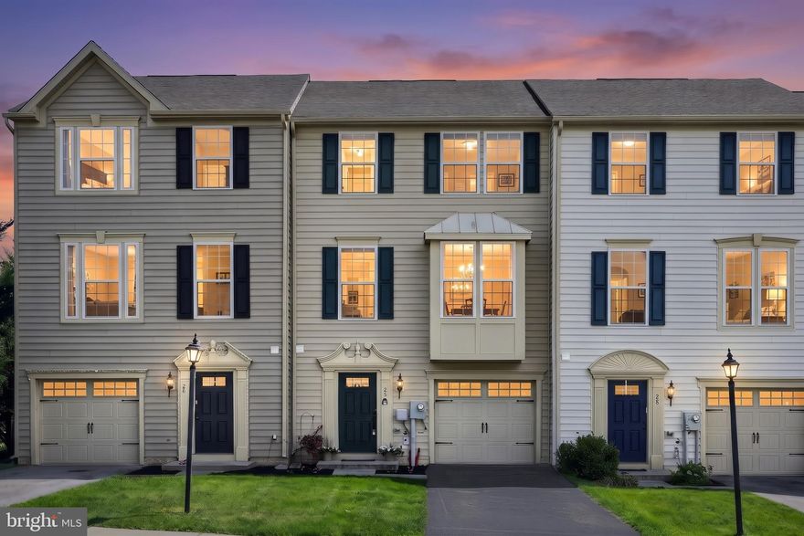 Located in the South Western School District, this beautifully renovated townhome, built in 2016, is nestled within the Brookside Heights Homeowners Association in the heart of Hanover—just a 30‑minute drive to Westminster, MD. Featuring a full renovation with brand new LVP flooring and fresh paint throughout, this move-in ready home feels like new construction without the wait. The welcoming main level offers a convenient layout with a half bath, coat closet, and a private hallway lined with closets for all your storage needs. At the end of the hall, you'll find a spacious 19x11 fourth bedroom (or home office/family room) with sliding door access to the backyard. The 9'+ ceilings on the 2nd floor with recessed lighting beautifully complement the seamless flow from the living area to the kitchen and dining space. The kitchen features ample cabinetry, a food pantry, stainless steel dual-sink, generous counter space with an eating bar, and a massive island perfect for casual dining. The dining area has a glass sliding door that opens to the modern 16x10 Trex Deck with lighting integrated into the rails. The upper level features a built-in laundry area, 2 full bathrooms, and 3 generously sized bedrooms. The large primary bedroom includes crown molding, shiplap accent walls, a private en suite full bathroom, and an 8x5 walk-in closet. A natural gas furnace and tankless hot water heater provide endless, affordable heating and hot water year-round. 26 S Center St is the thoughtfully updated home that offers the perfect blend of comfort, convenience, and low-maintenance living—schedule your showing today! Ask your agent for utility cost sheet. Open House Saturday (5/23) 10:00 AM - 12:00 PM.