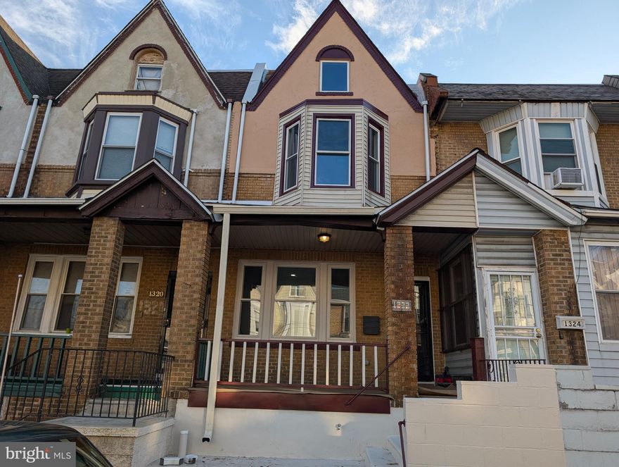 This renovated townhome in Hunting Park is ready for its new owner! Prepare to be WOWed as you view this large three story home. First floor features airy 10ft+/- ceilings, Huge Living room/Dining room combo and a Custom kitchen with  a breakfast bar,  Upgraded appliances and light fixtures.  Half bath is also found on this level. Second floor features Three large bedrooms and a full bath with custom designer tile.  Third floor comprises of two additional bedrooms and another gorgeous bath.  Outdoor spaces include a very private rear patio and a covered front porch. Great location just steps from Hunting Park and a block away from Roosevelt Blvd for easy commute.  Full renovation of the property includes all new plumbing, electric, 2 Zone HVAC (Split system), windows, doors, Recessed lighting, drywall, insulation, kitchen, baths, and so much more.  Up to $10,000 down payment grant available for this home from a preferred lender (conditions apply).  See this home today!