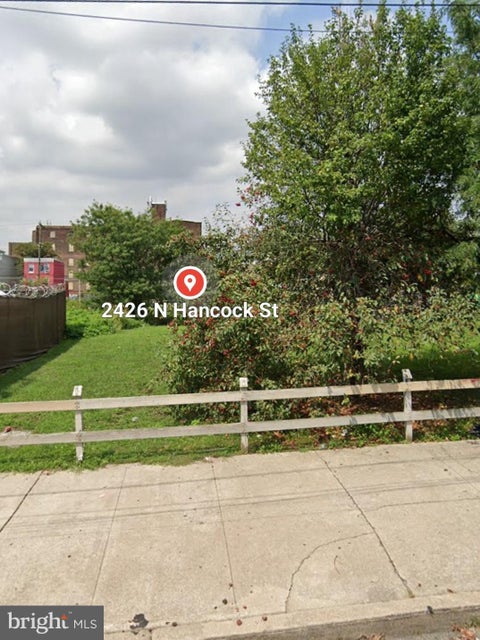 Vacant Land For Sale - 2426 N Hancock Street<br/> PHILADELPHIA, PA 19133