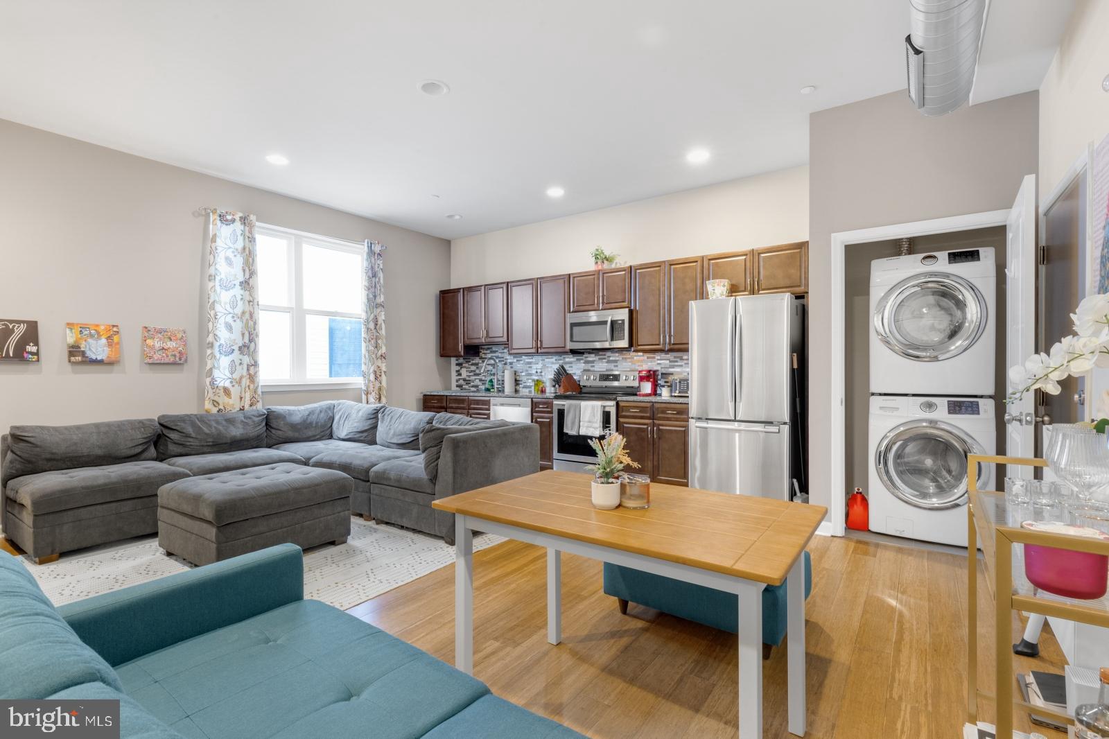 Available NOW:
Welcome to 2418 Frankford Ave #5! This stunning 1 bedroom, 1 bathroom apartment features hardwood floors, recessed lighting, central a/c, in-unit laundry, and great space throughout. You enter into the main living space with high ceilings and exposed spiral ductwork for a homey feel. Big windows douse the room in sunlight and you’ll have plenty of room for a variety of furniture arrangements. The modern kitchen is at the back, boasting a full wall of cabinetry above & below, mosaic tile backsplash, and stainless steel appliances including dishwasher, built-in microwave, electric stovetop+oven, and fridge. There’s a closet by the kitchen with your stacked washer & dryer for added convenience. Continue into your spacious bedroom offering a double-door closet for storage and an attached bathroom. This beautiful bathroom features a contemporary vanity and a bathtub/shower combo. Call today and schedule your showing of this beautiful condo in an unbeatable location!
Lease Terms:
Generally, 1st month, 12th month, and 1 month security deposit due at, or prior to, lease signing. Other terms may be required by Landlord. $55 application fee per applicant. Pets are conditional on owner's approval and may require an additional fee, if accepted. (Generally, $500/dog and $250/cat). Tenants responsible for: electricity, cable/internet, and a $50/month flat water fee. Landlord Requirements: Applicants to make 3x the monthly rent in verifiable net income, credit history to be considered (i.e. no active collections), no evictions within the past 4 years, and must have a verifiable rental history with on-time rental payments. Exceptions to this criteria may exist under the law and will be considered.