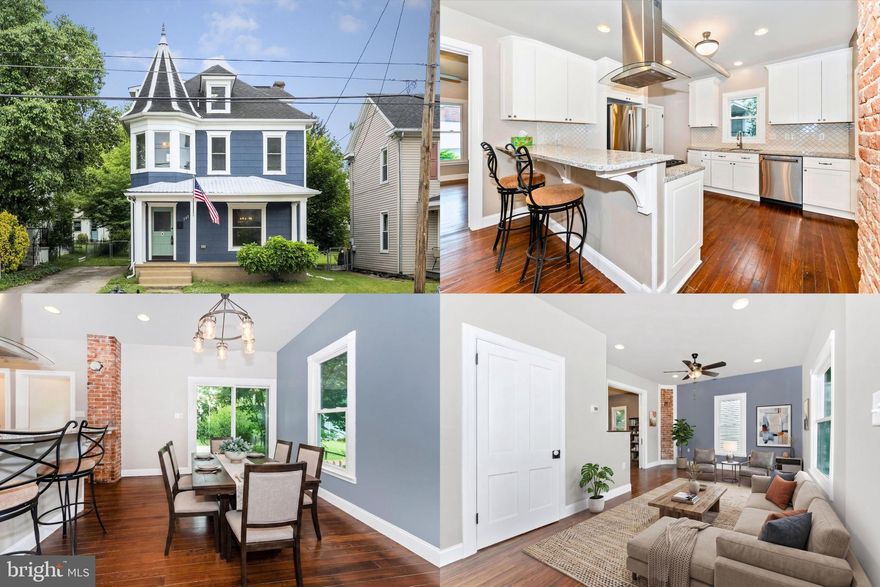 This home delivers a compelling blend of historic character and thoughtful updates, creating a space that feels both refined and functional. Exposed brickwork throughout multiple rooms adds depth and architectural interest, while the kitchen is designed for everyday ease with stainless steel appliances, quartz countertops, new appliances, and a spacious layout complemented by a large pantry for added storage. The primary suite offers a comfortable and well-designed retreat, featuring a bathroom with a classic claw foot tub, separate shower, and custom tilework. A generously sized closet enhances the overall usability of the space. A converted attic provides additional living flexibility with a recreation area highlighted by a cathedral ceiling and hardwood flooring, offering an ideal setting for a variety of uses. The waterproofed basement expands storage and utility options, supporting both current needs and future possibilities. Outdoor living is elevated by a brand new rear deck, creating a natural extension of the home for relaxation or gatherings. Dedicated parking adds convenience, while the surrounding environment offers a peaceful setting in the evenings. Located within walking distance to downtown amenities and offering close proximity to elementary, middle, and high schools, as well as major commuter routes, this property combines accessibility with everyday convenience. **Photos may be virtually staged**